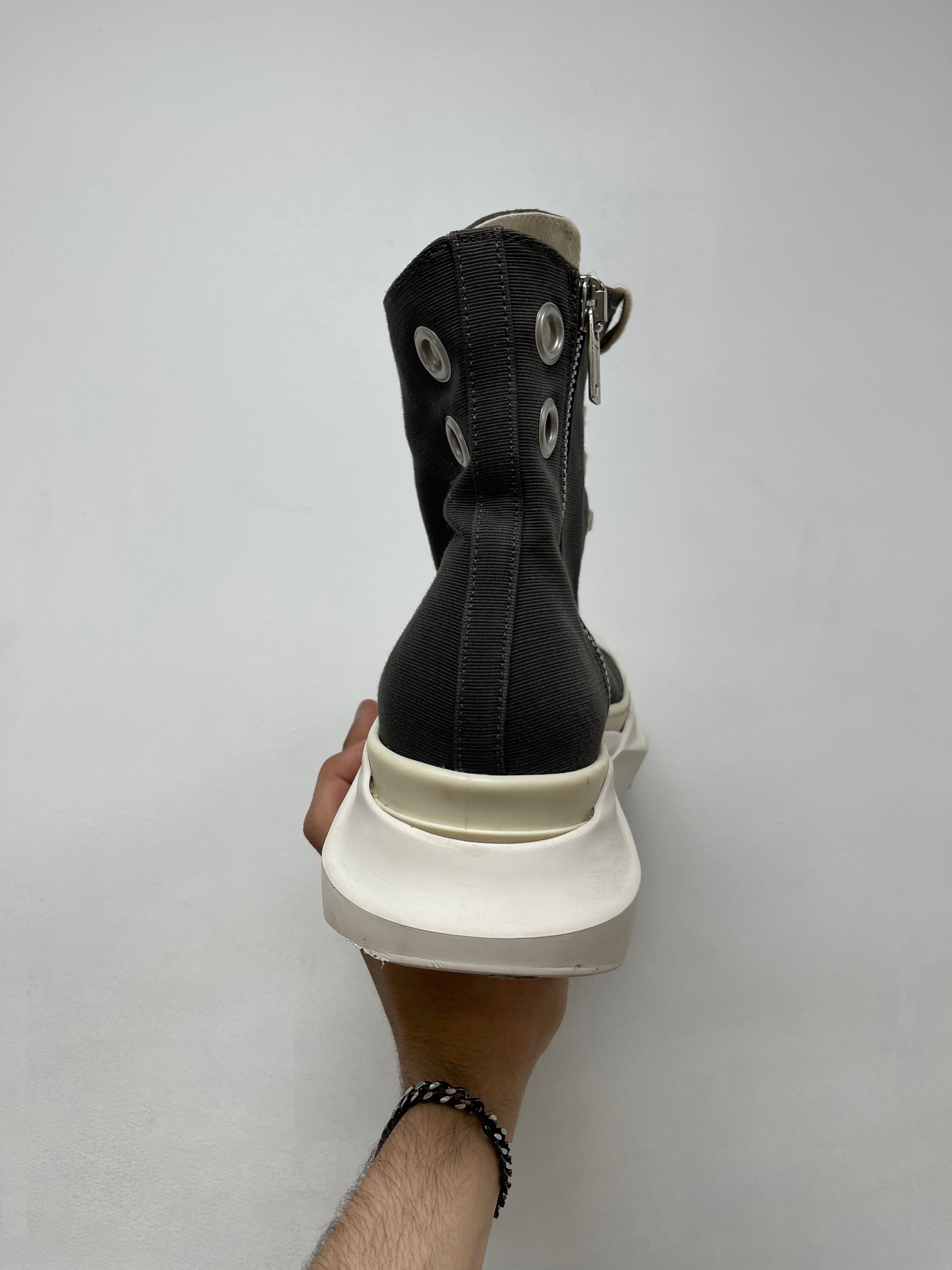 Rick Owens Grey Abstract Sneakers
