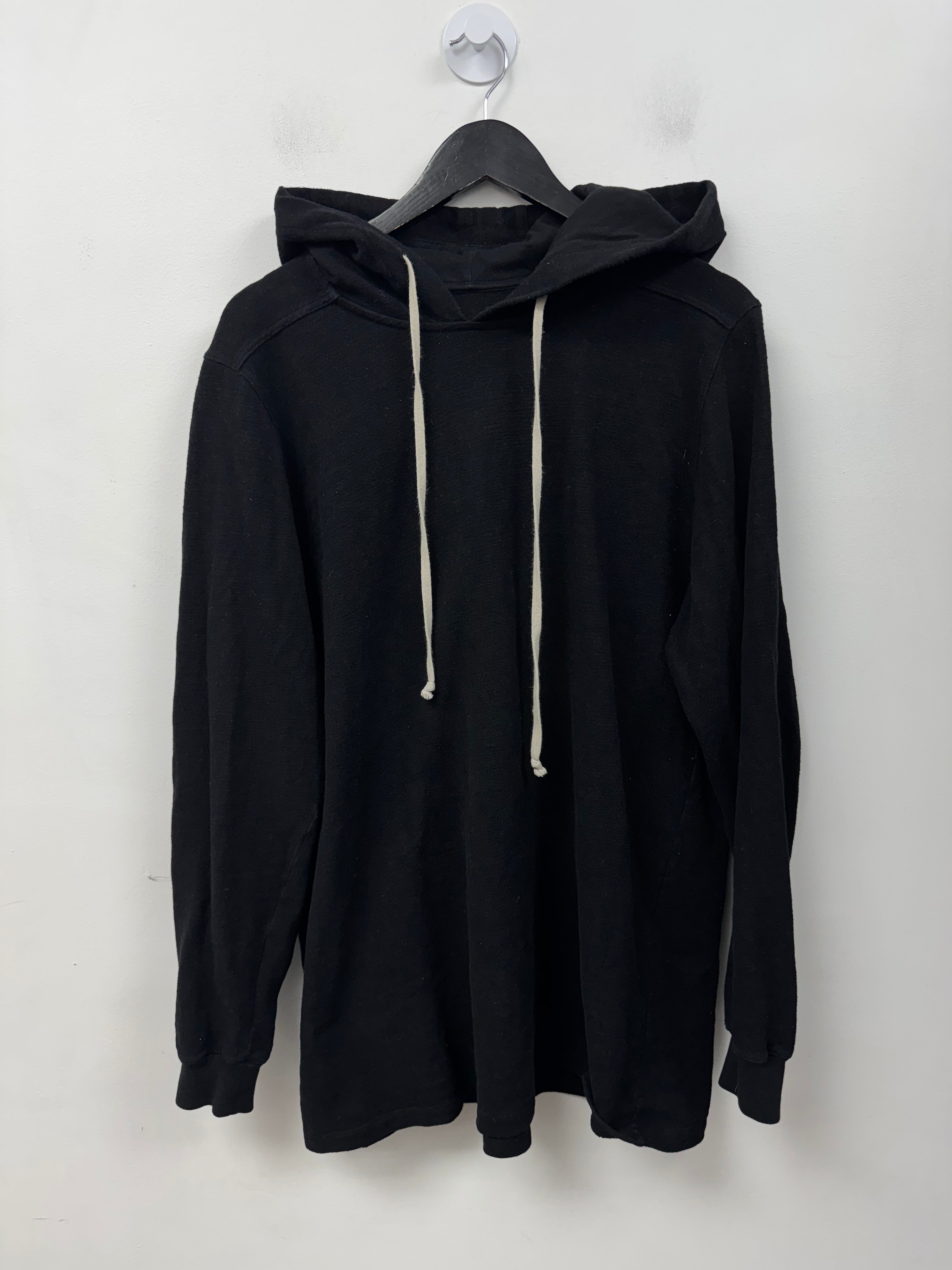 Rick Owens Black Plain Hoodie
