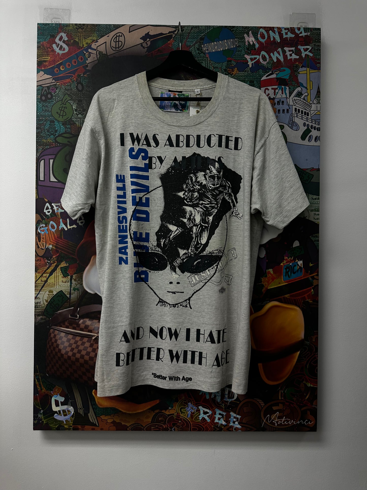 Better With Age Abducted By Aliens Tee Green New Large With Tags