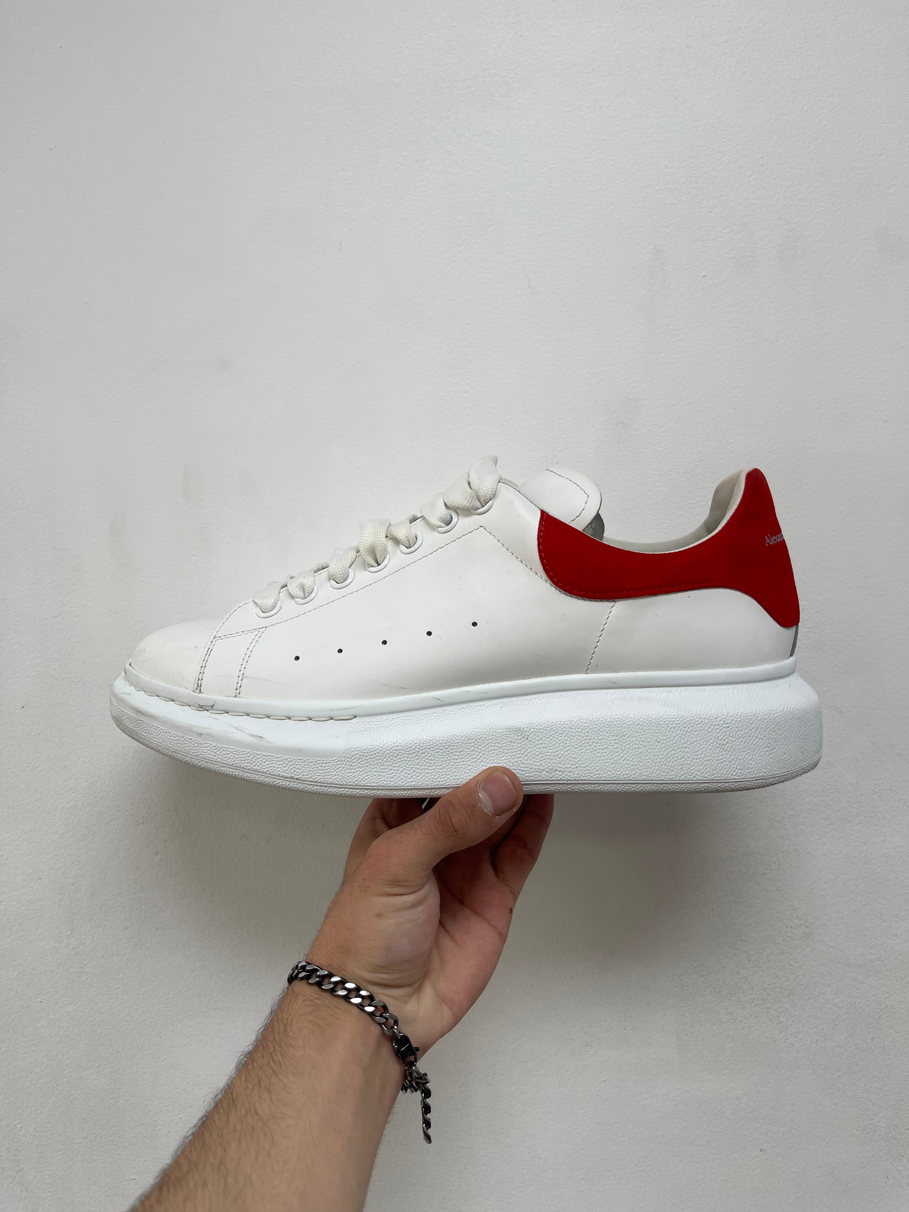 Alexander Mcqueen White Blue Oversized Sneakers