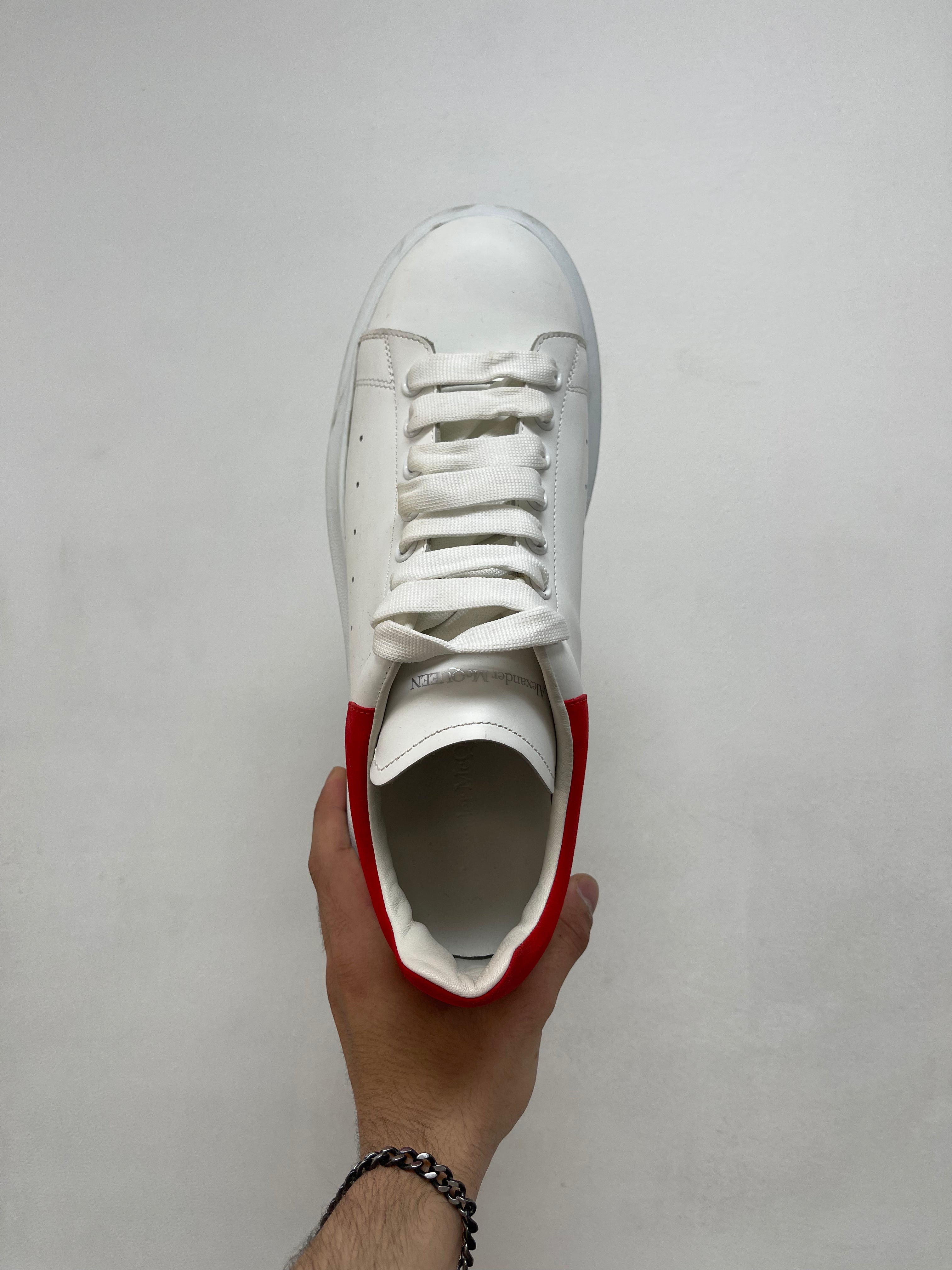 Alexander Mcqueen White Blue Oversized Sneakers