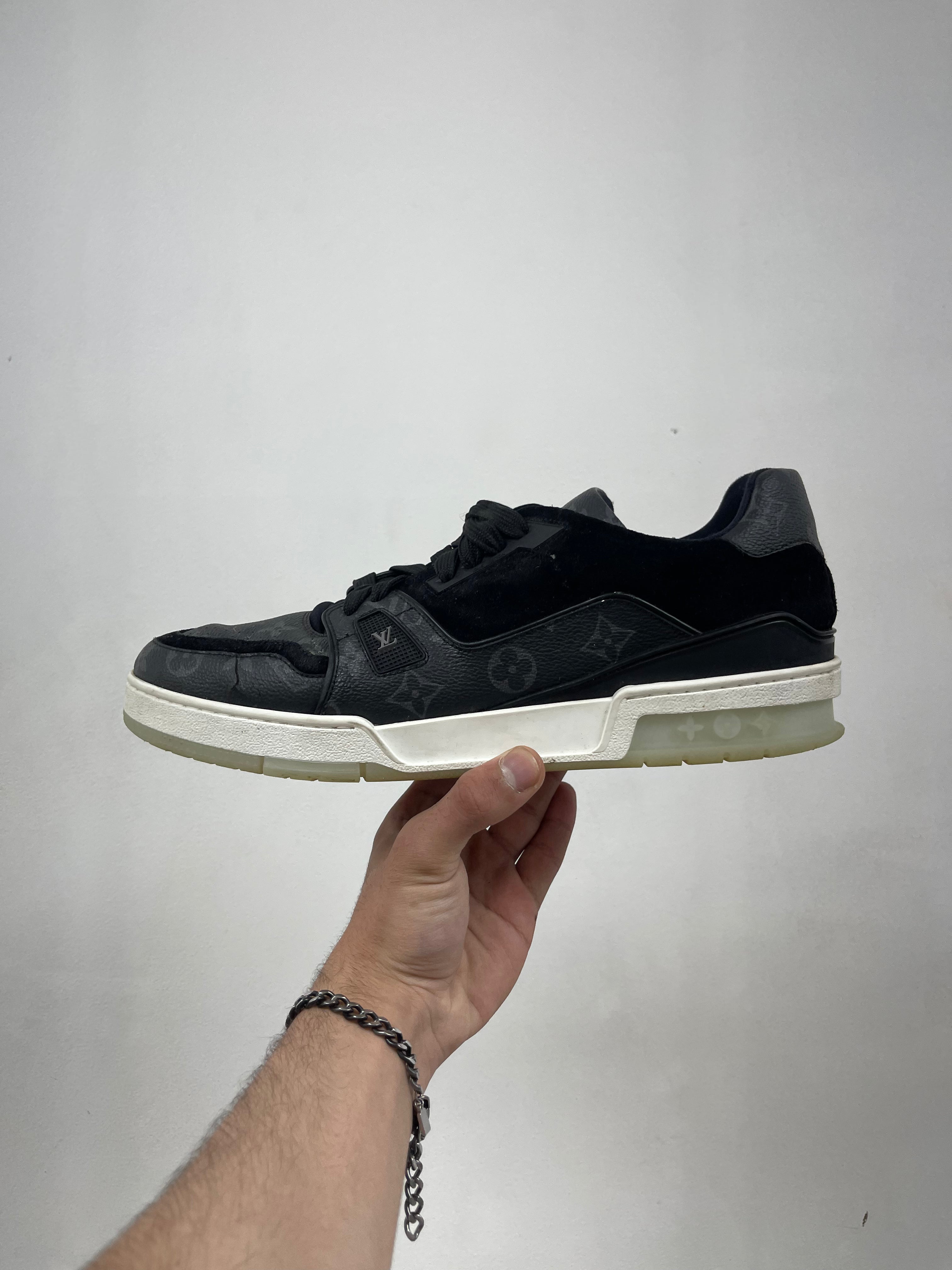 Louis Vuitton Black Monogram Trainer Sneakers