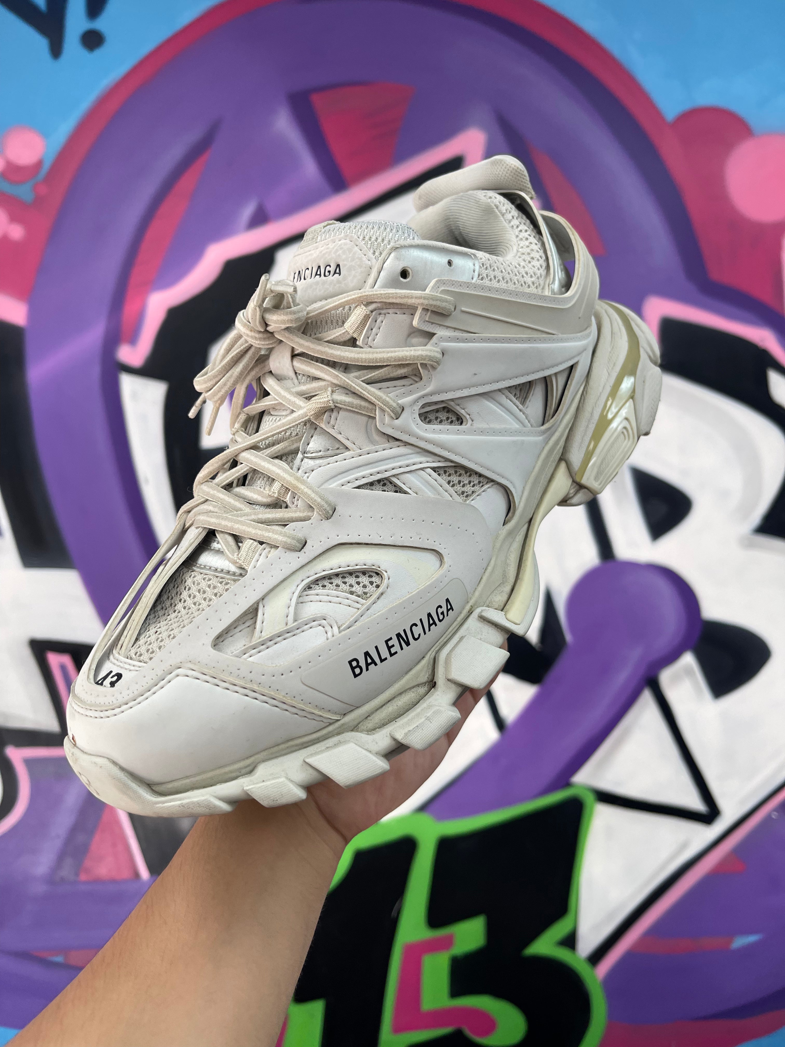 Balenciaga White Track Sneakers