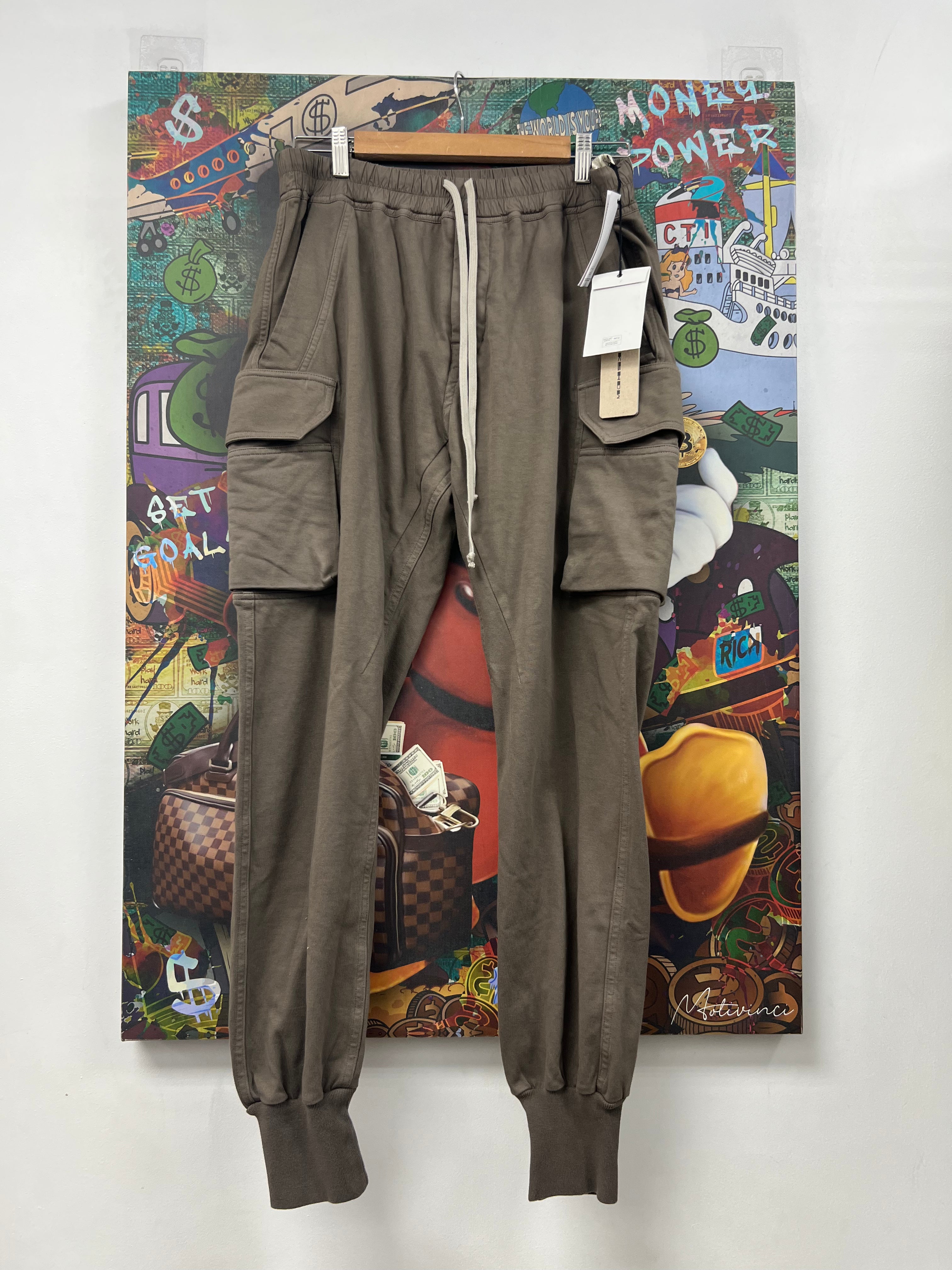 Rick Owens Taupe Cargo Sweats