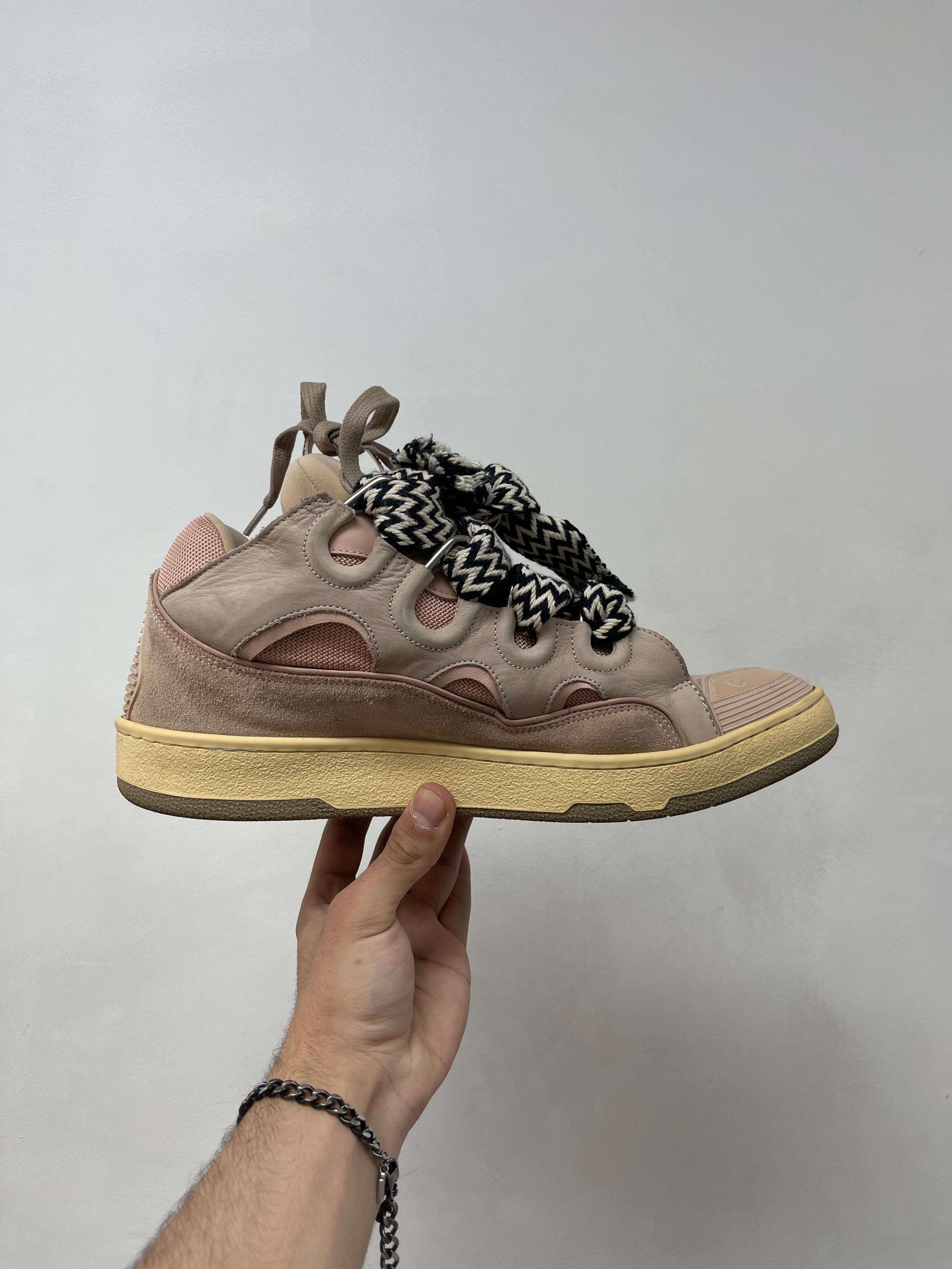 Lanvin Blush Pink Curb Sneakers