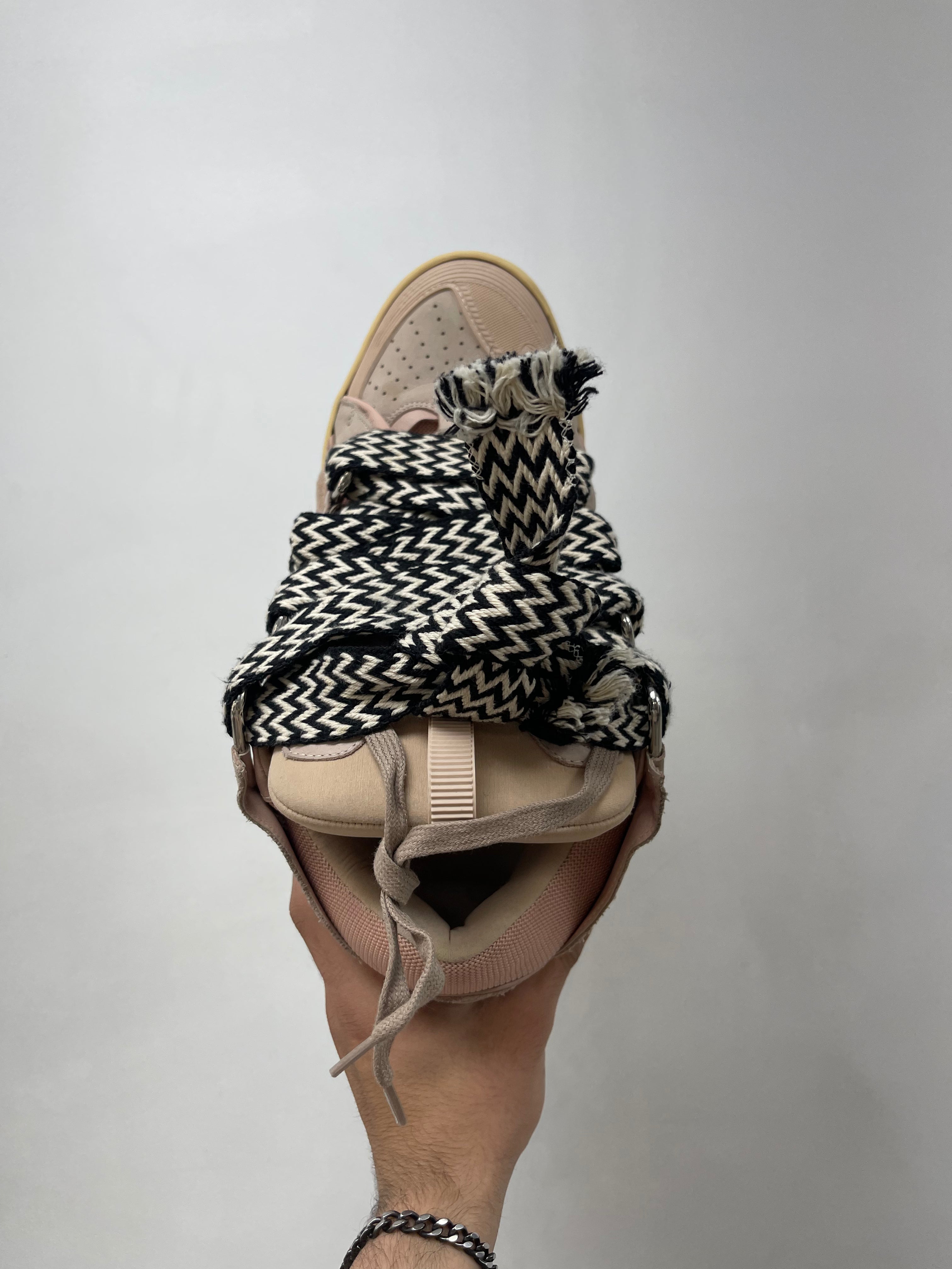 Lanvin Blush Pink Curb Sneakers