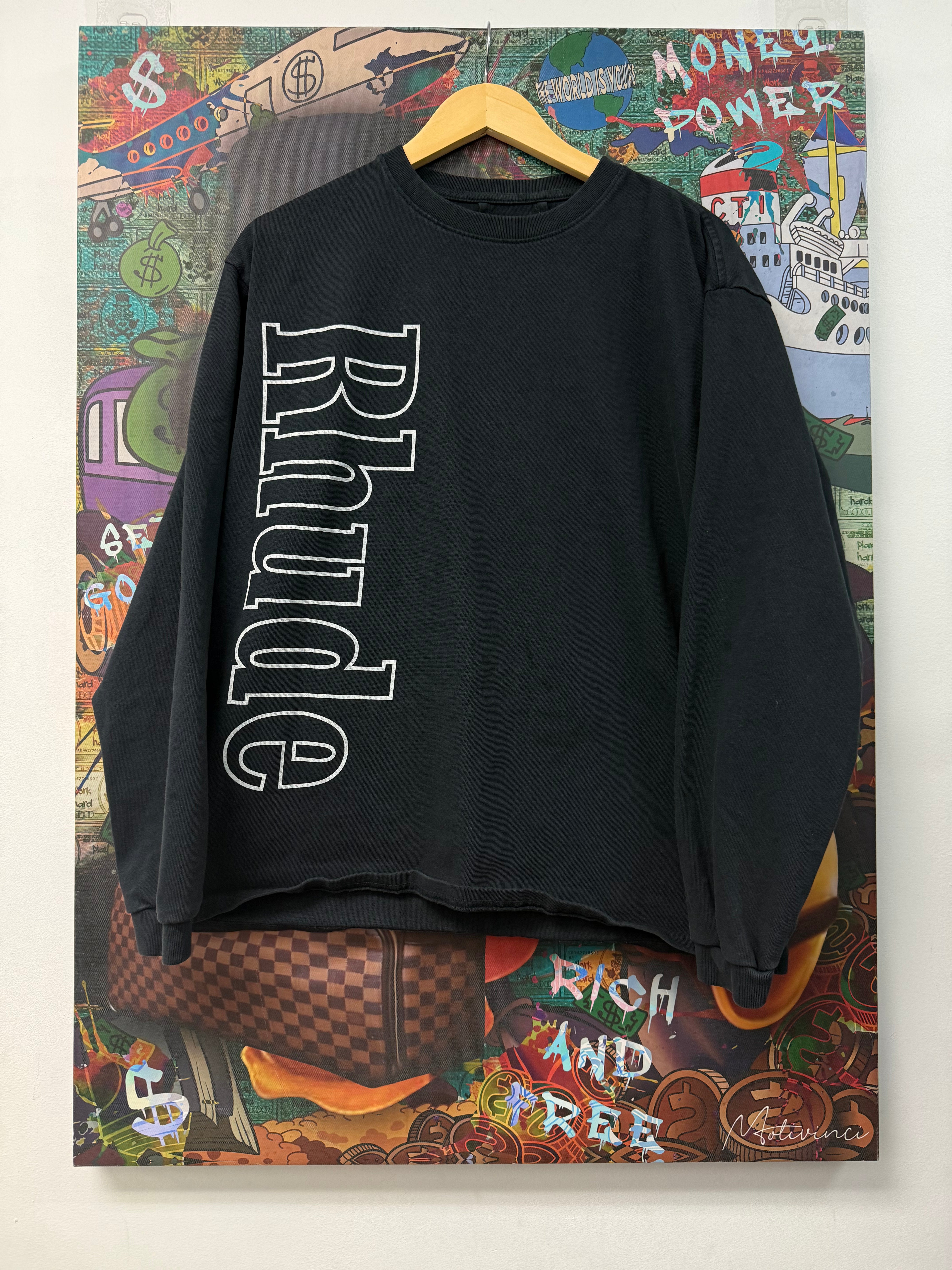 Rhude Navy White LS Tee