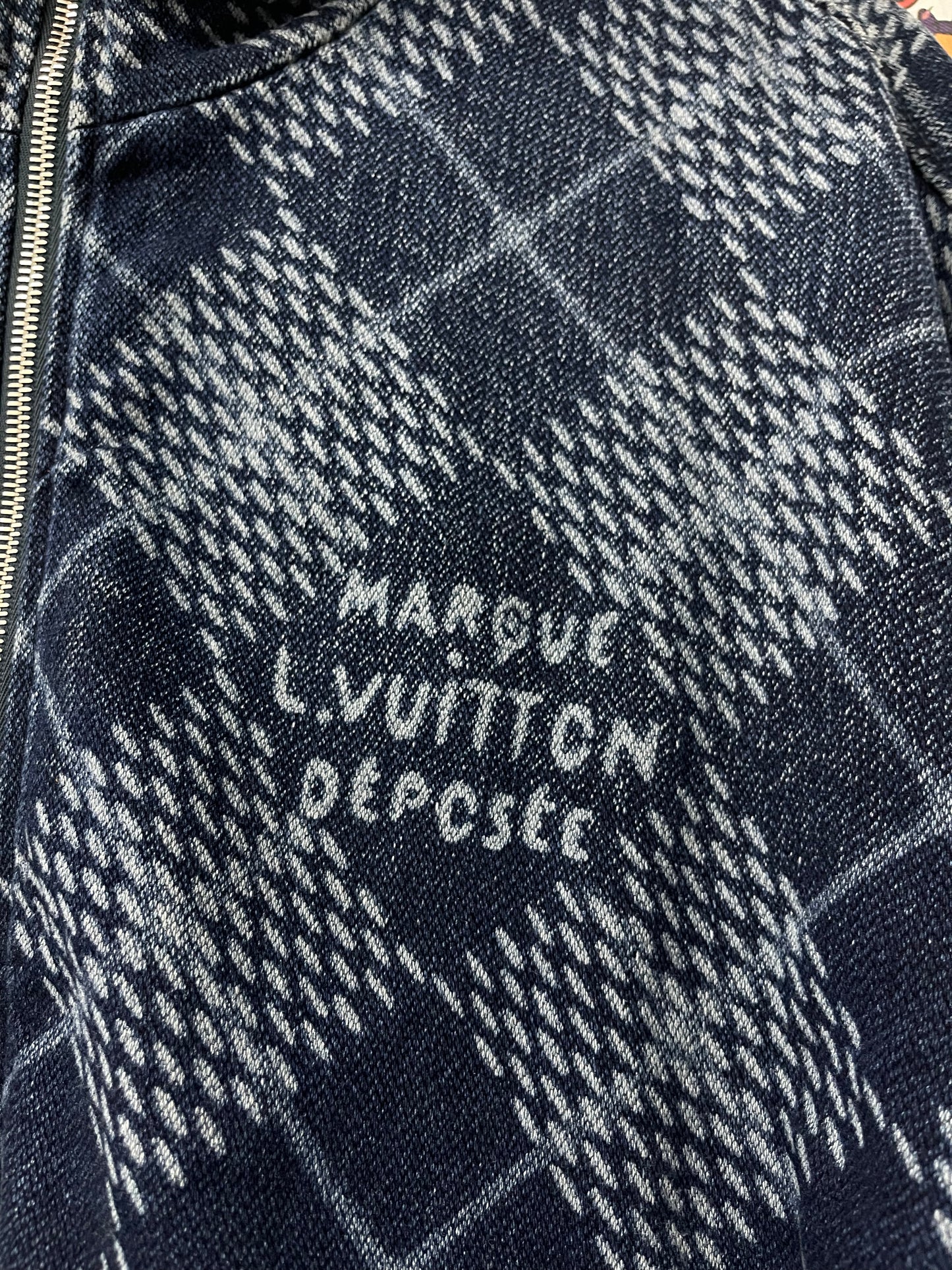 LV Marque Denim Sherpa Jacket Used 44 (Medium)