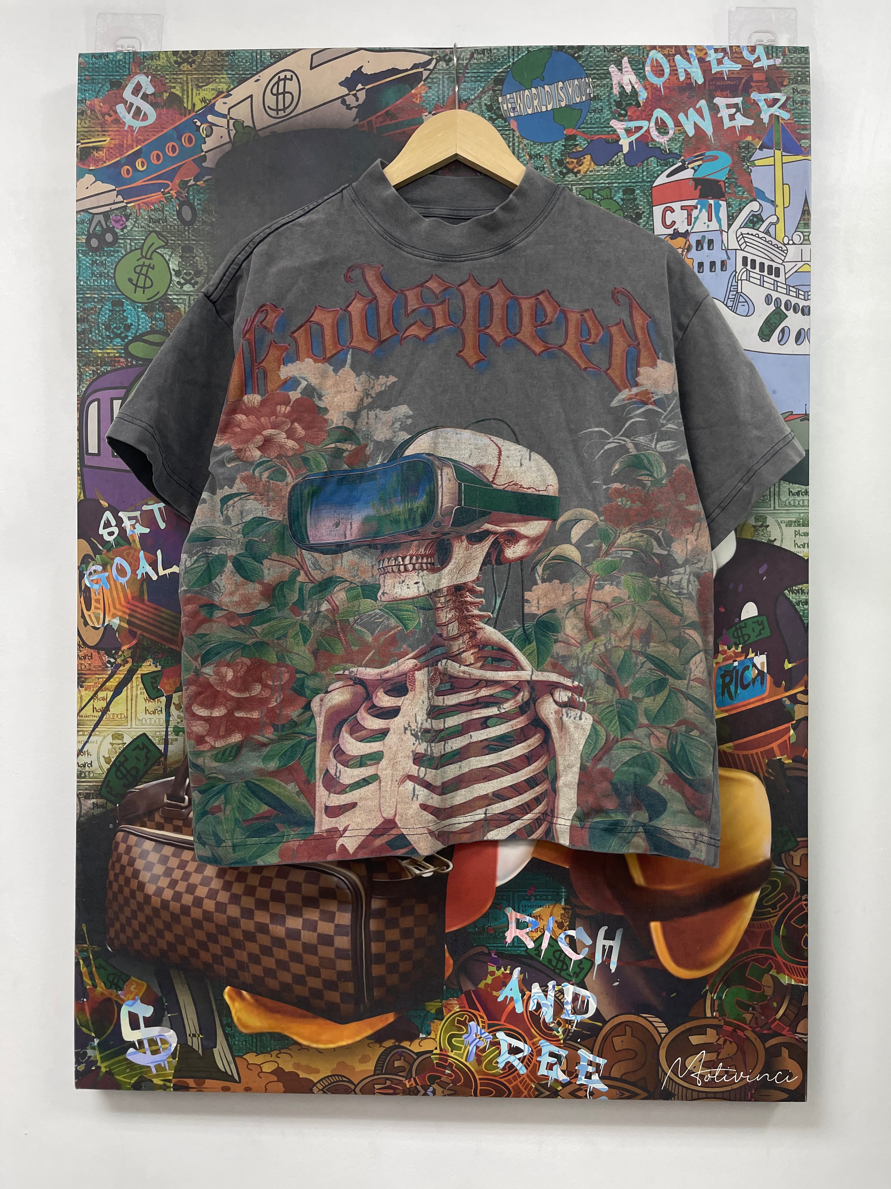 Godspeed Grey Vision Flowers Tee