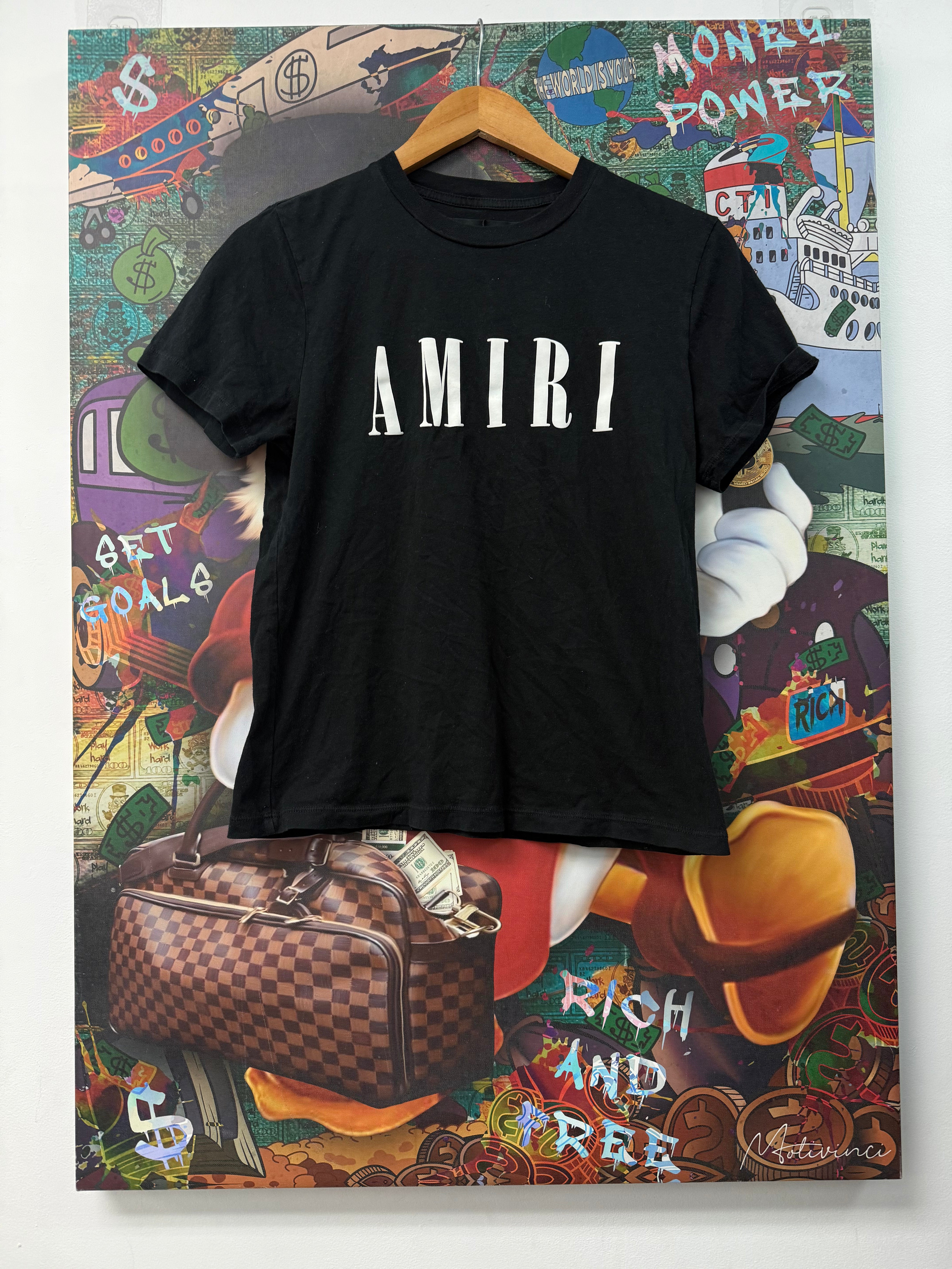 Amiri Black White Core Logo Tee