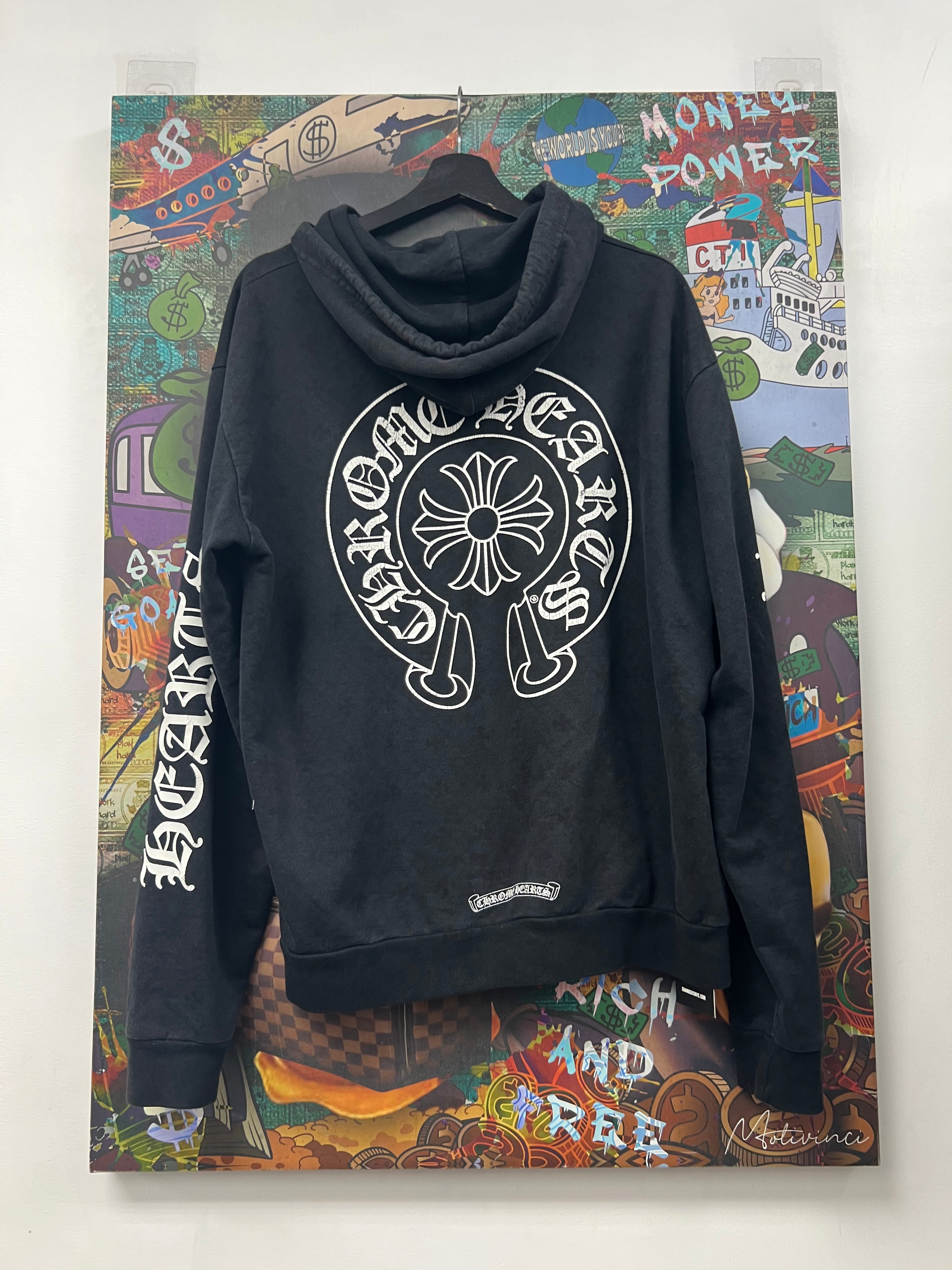 Chrome Hearts Black Monogram Horseshoe Hoodie