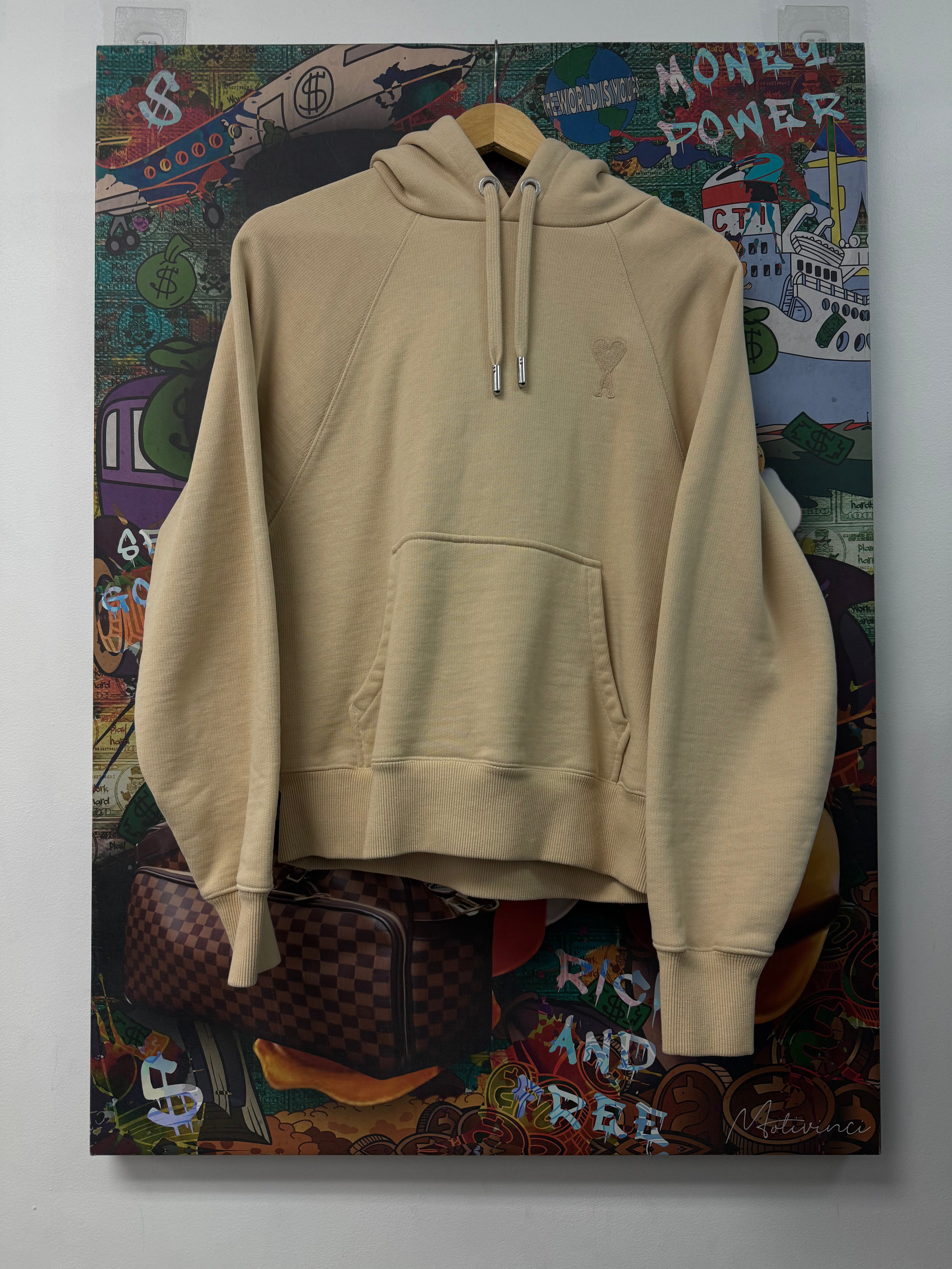 Ami Beige Tonal Hoodie