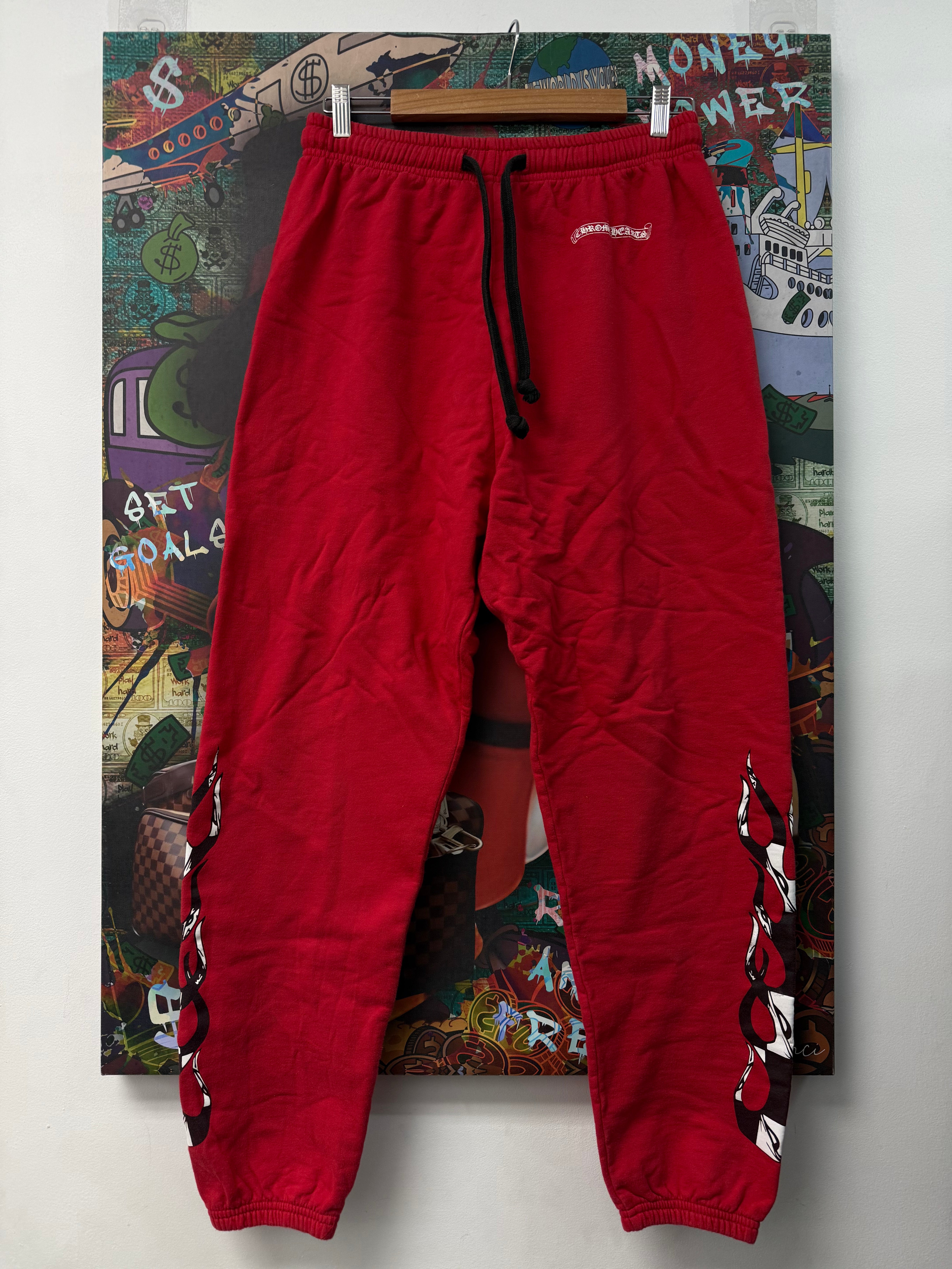 Chrome Hearts Matty Boy Red Flames Sweats
