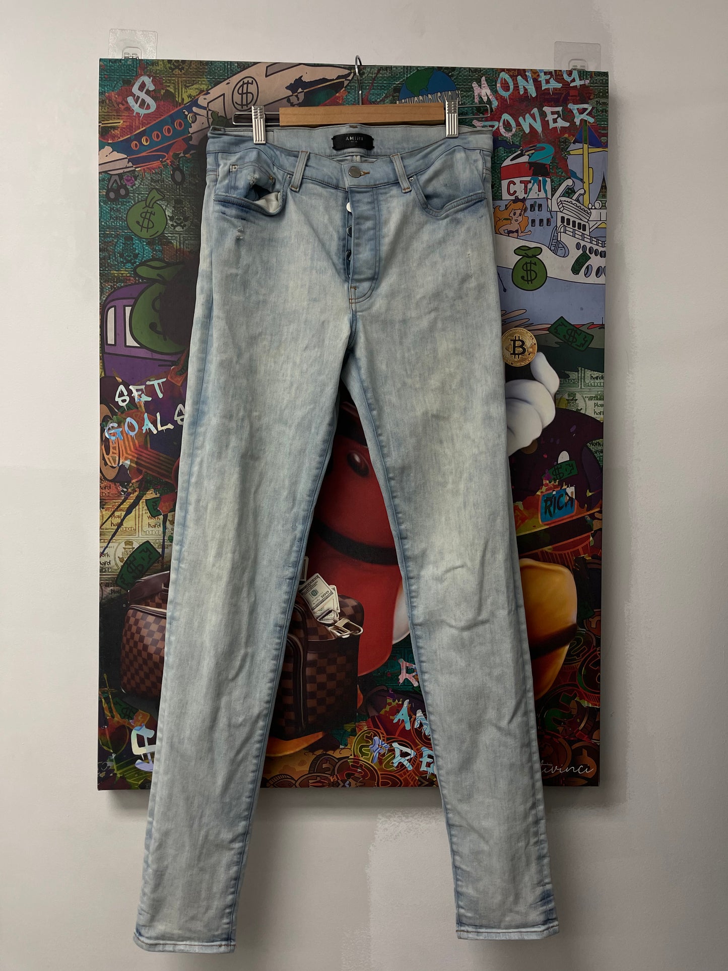 Amiri Plain Light Wash Blue Jeans