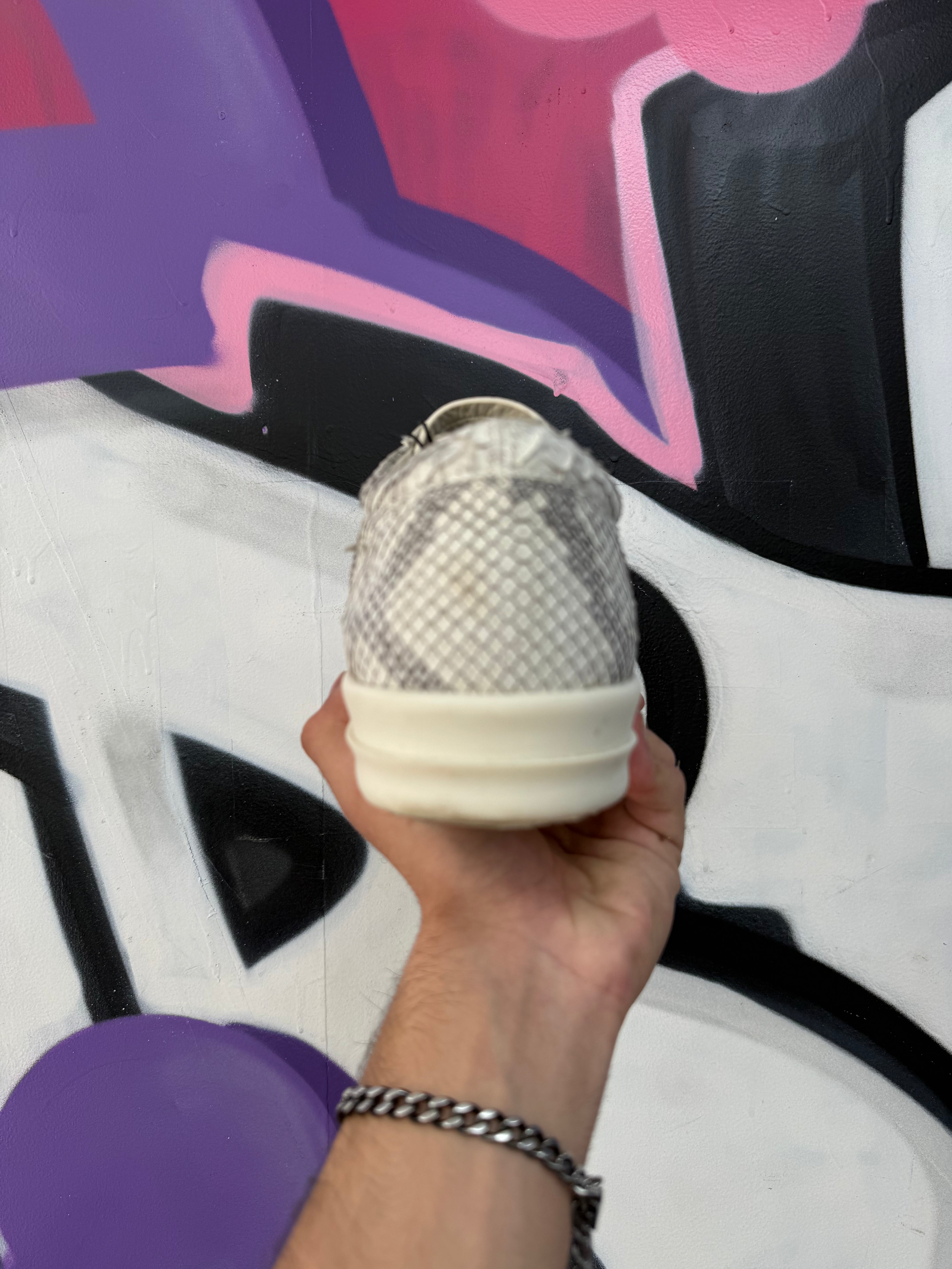 Rick Owens Snakeskin 'Mainline' Vintage Low Sneakers