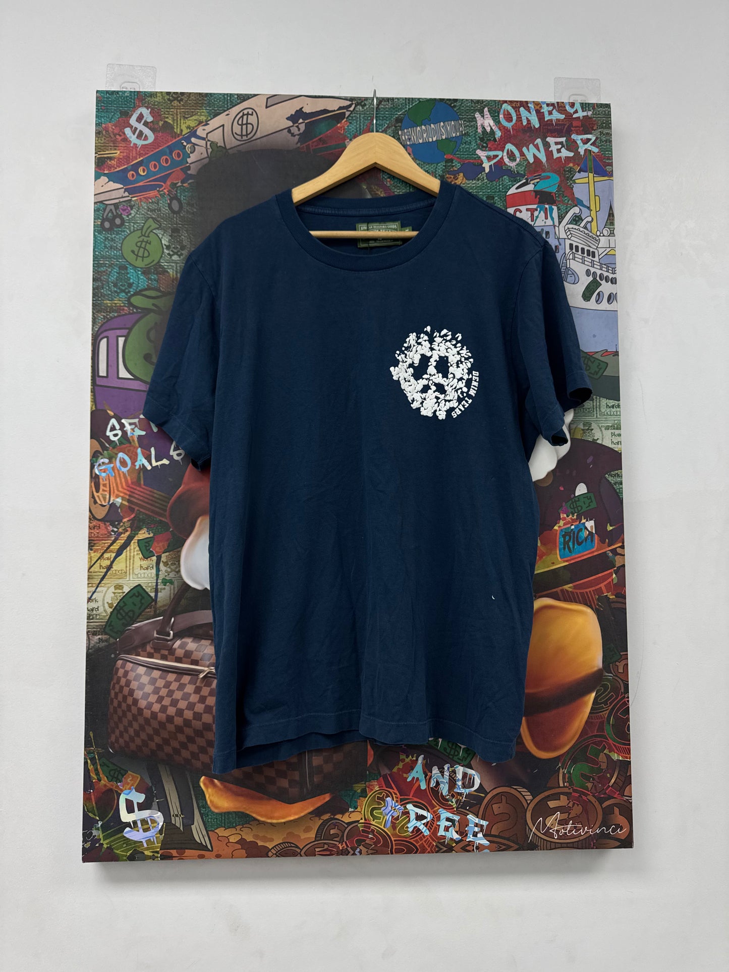 Denim Tears Tee Navy University Used XL