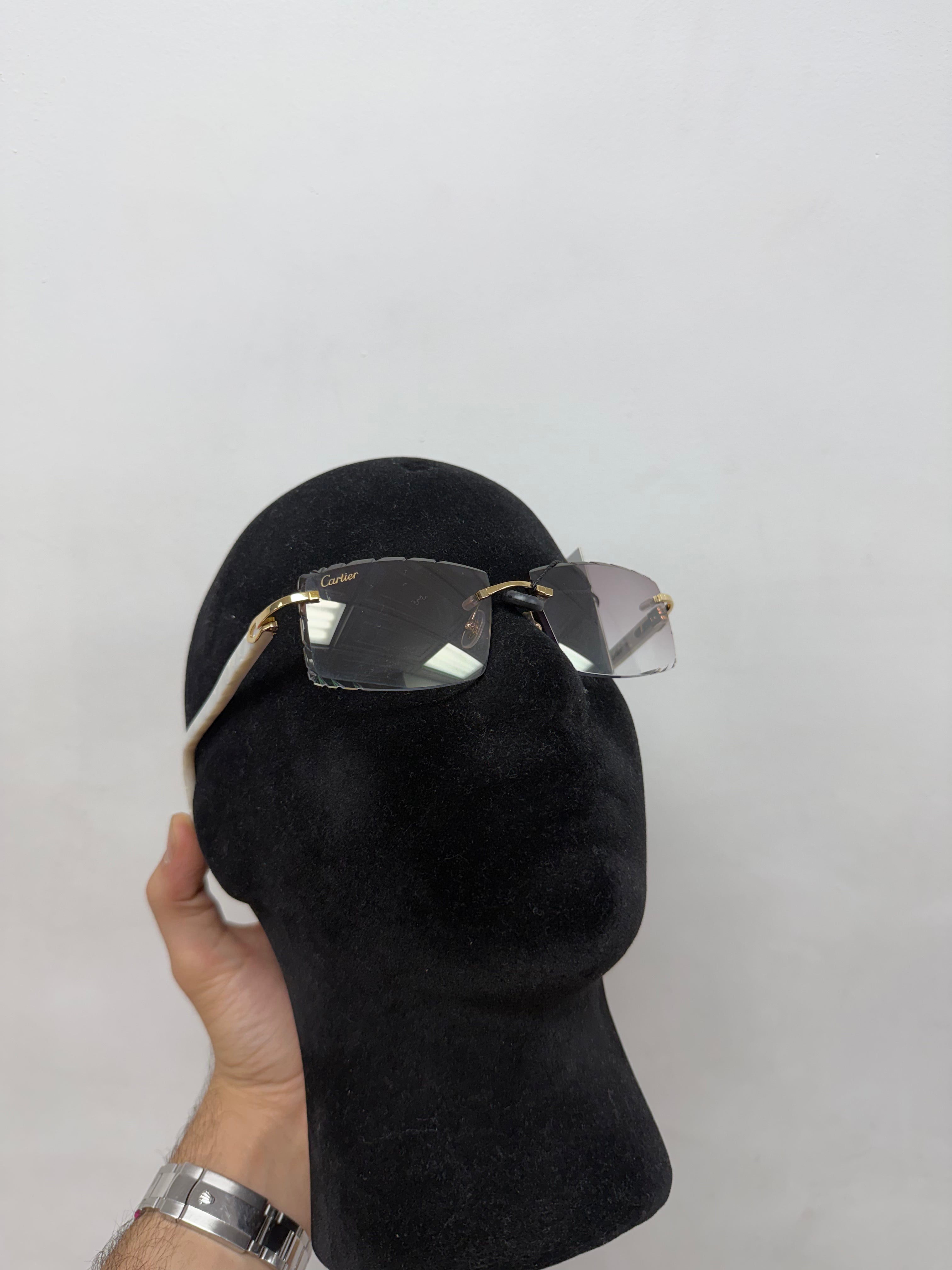 Cartier Diamond Cut Lens Acetate Glasses