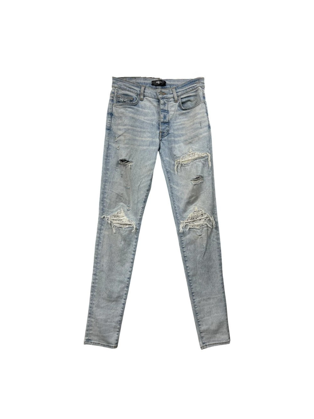 Amiri "MX1" Zebra Light Wash Jeans