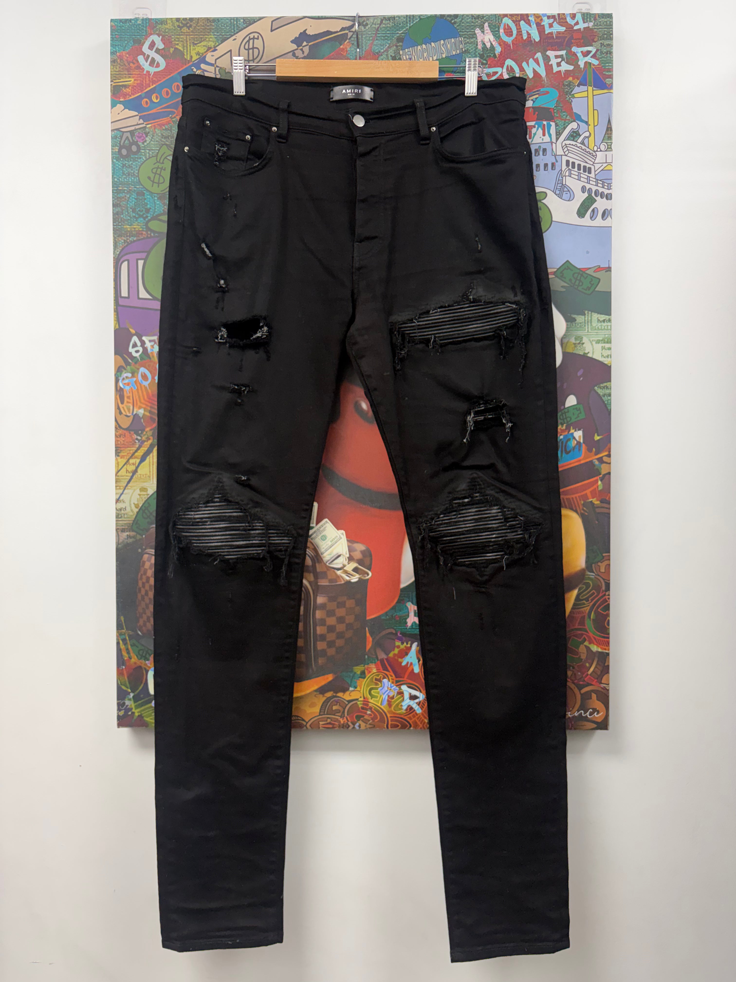 Amiri MX1 Black Black Patch (Slight Fade) Jeans