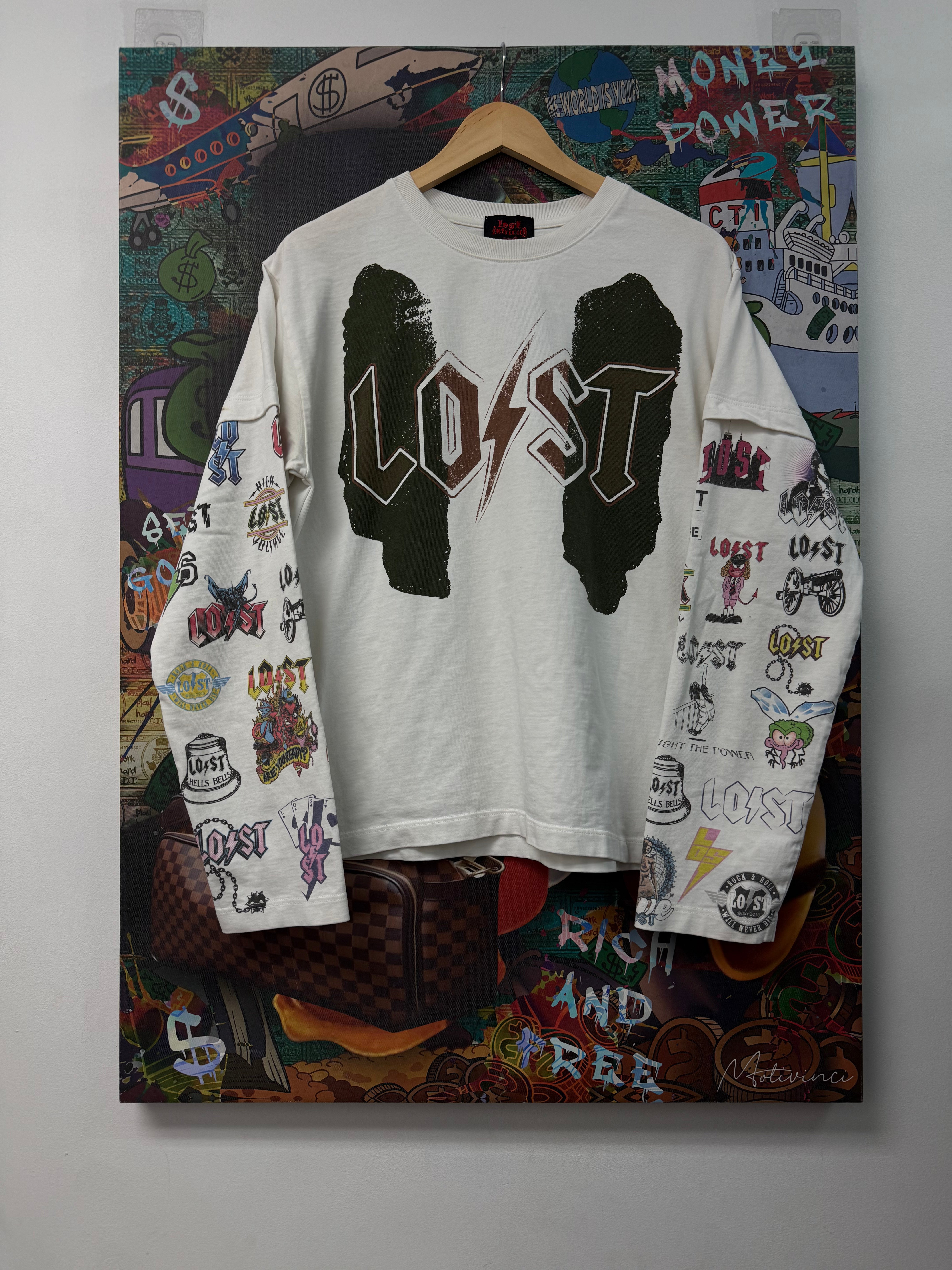 Lost Intricacy White Multi Logo (OG Release) Long Sleeve
