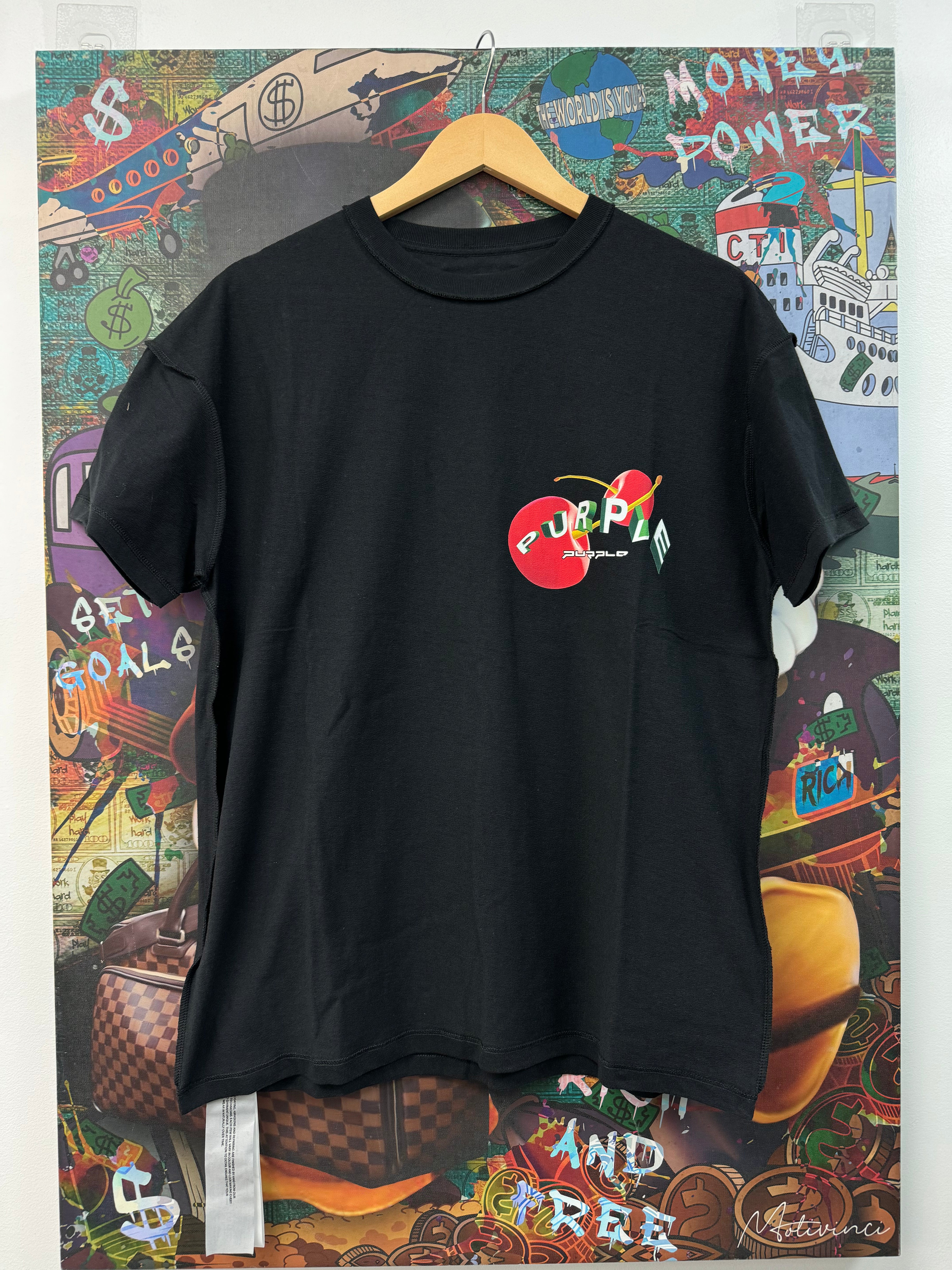 Purple Brand Logo Cherry Red Tee