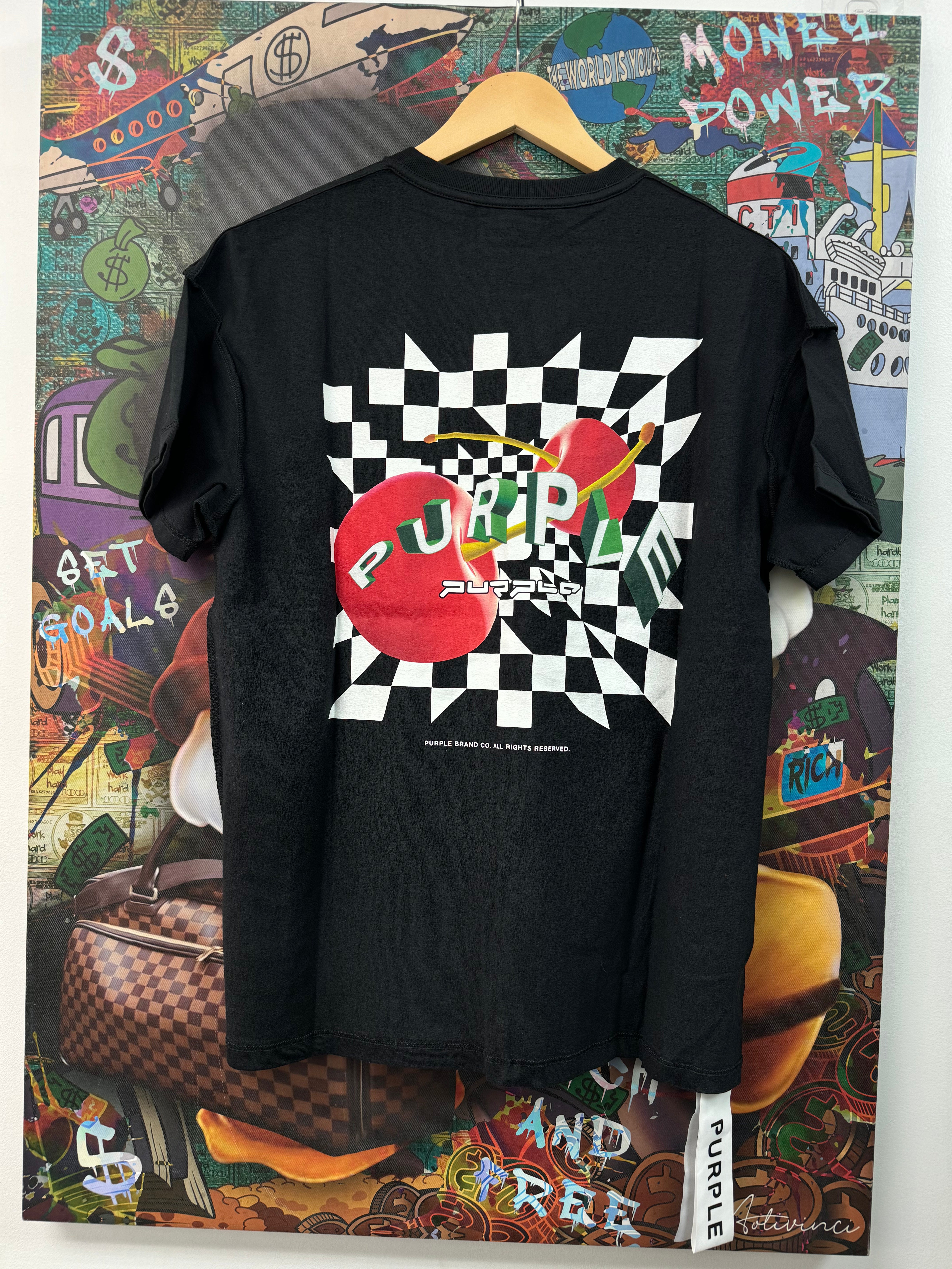 Purple Brand Logo Cherry Red Tee