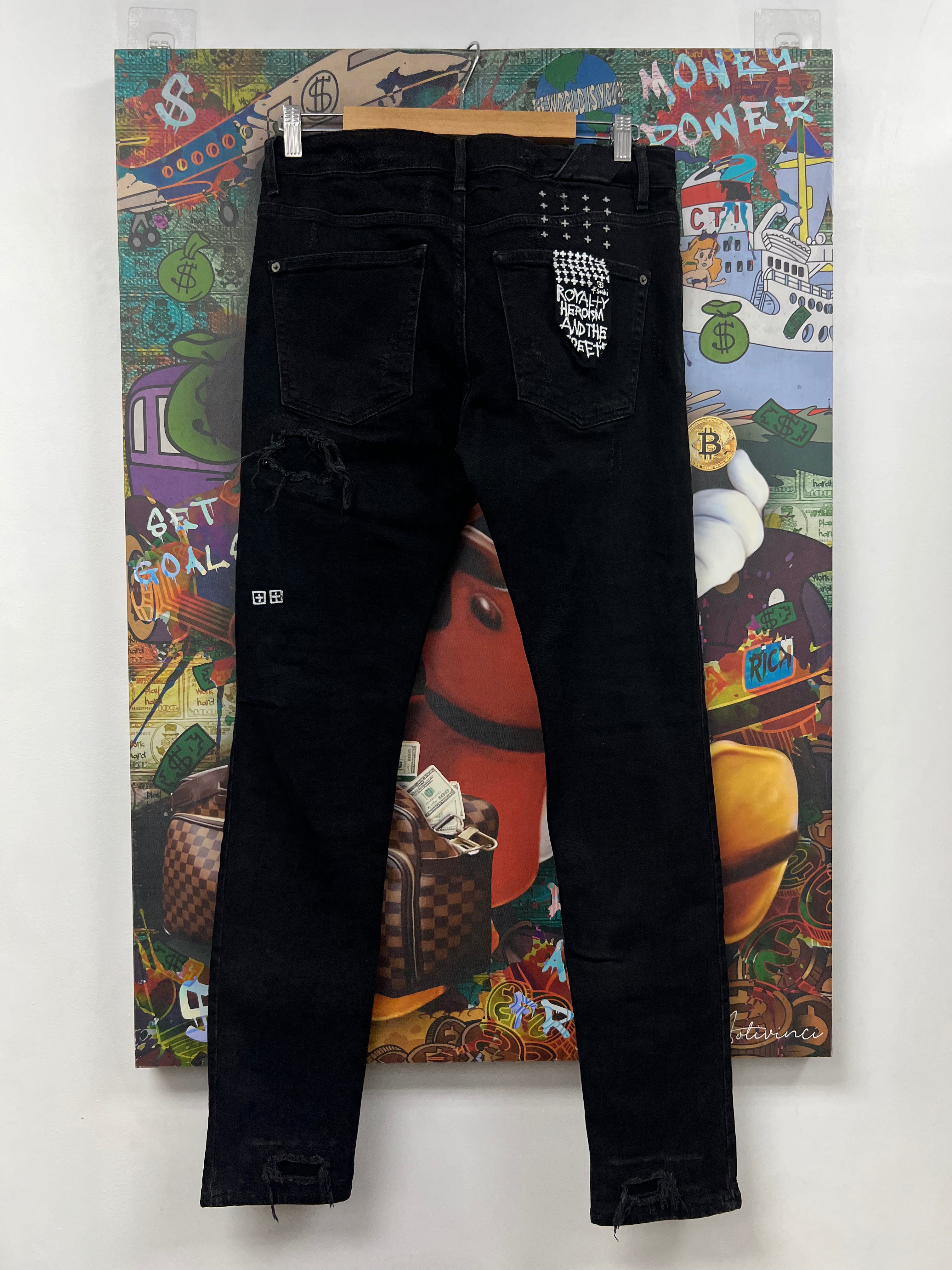 Ksubi Black Patchwork Jeans