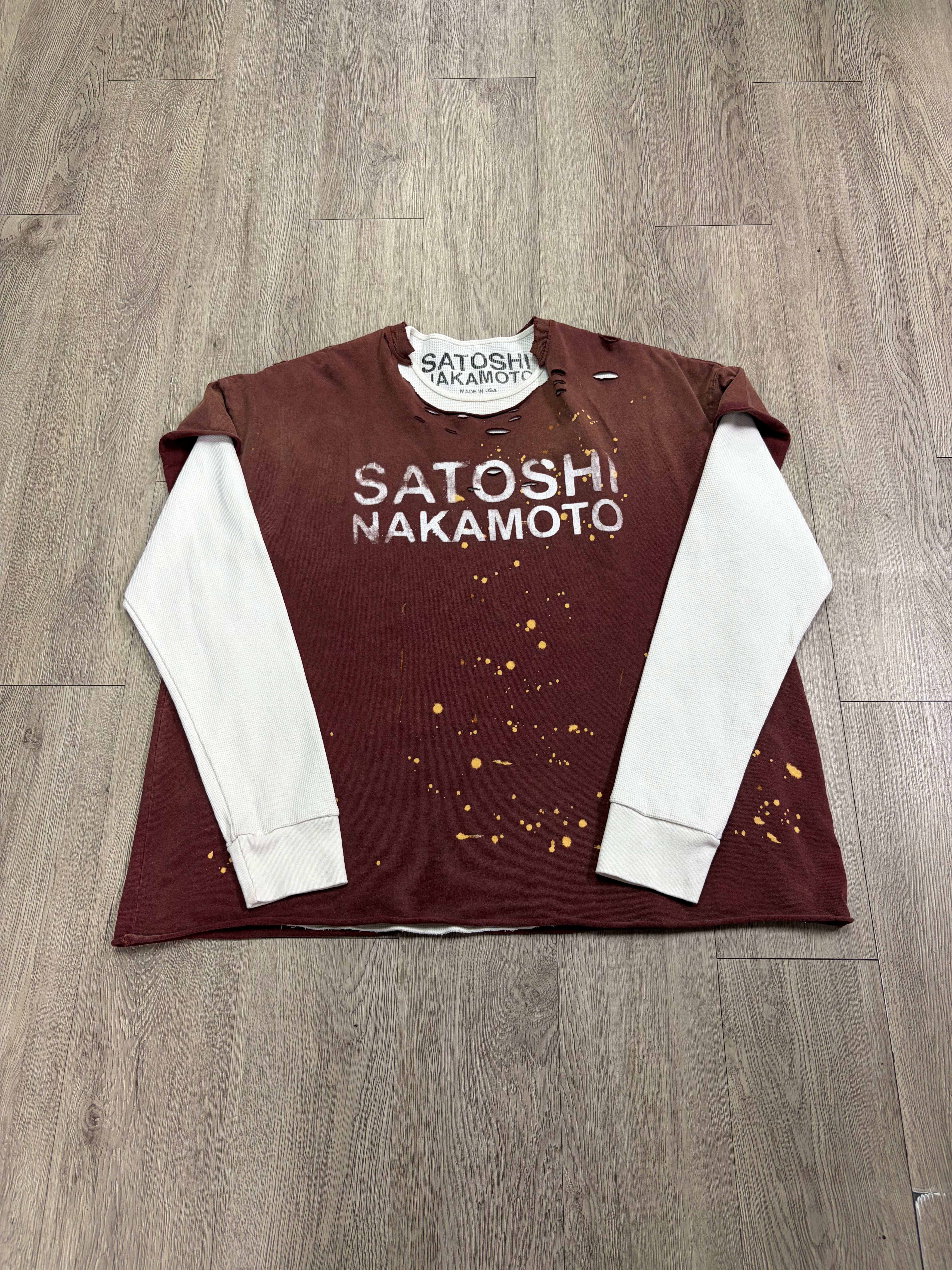 Satoshi Nakamoto Burgundy Luke Logo Thermal