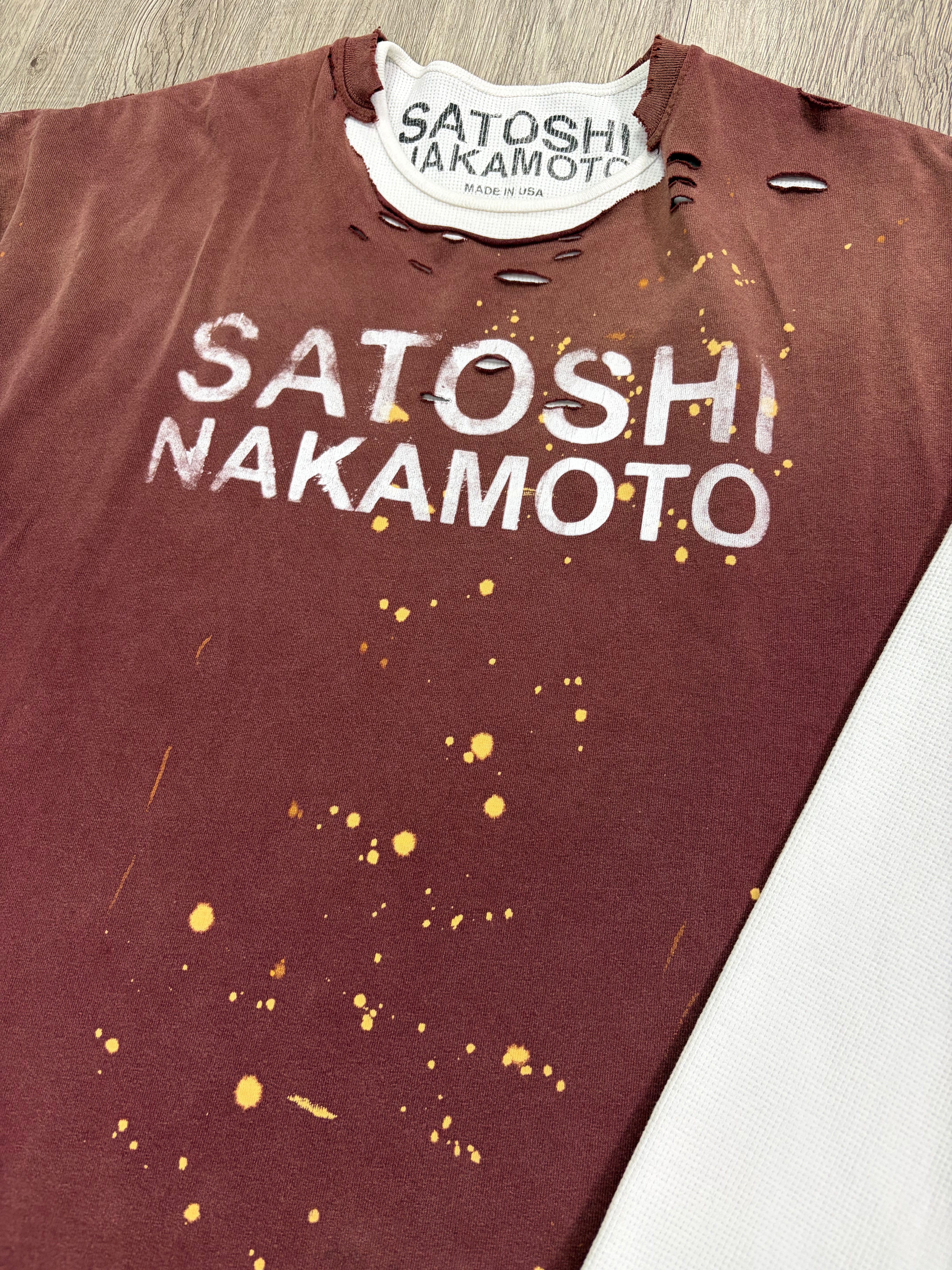 Satoshi Nakamoto Burgundy Luke Logo Thermal