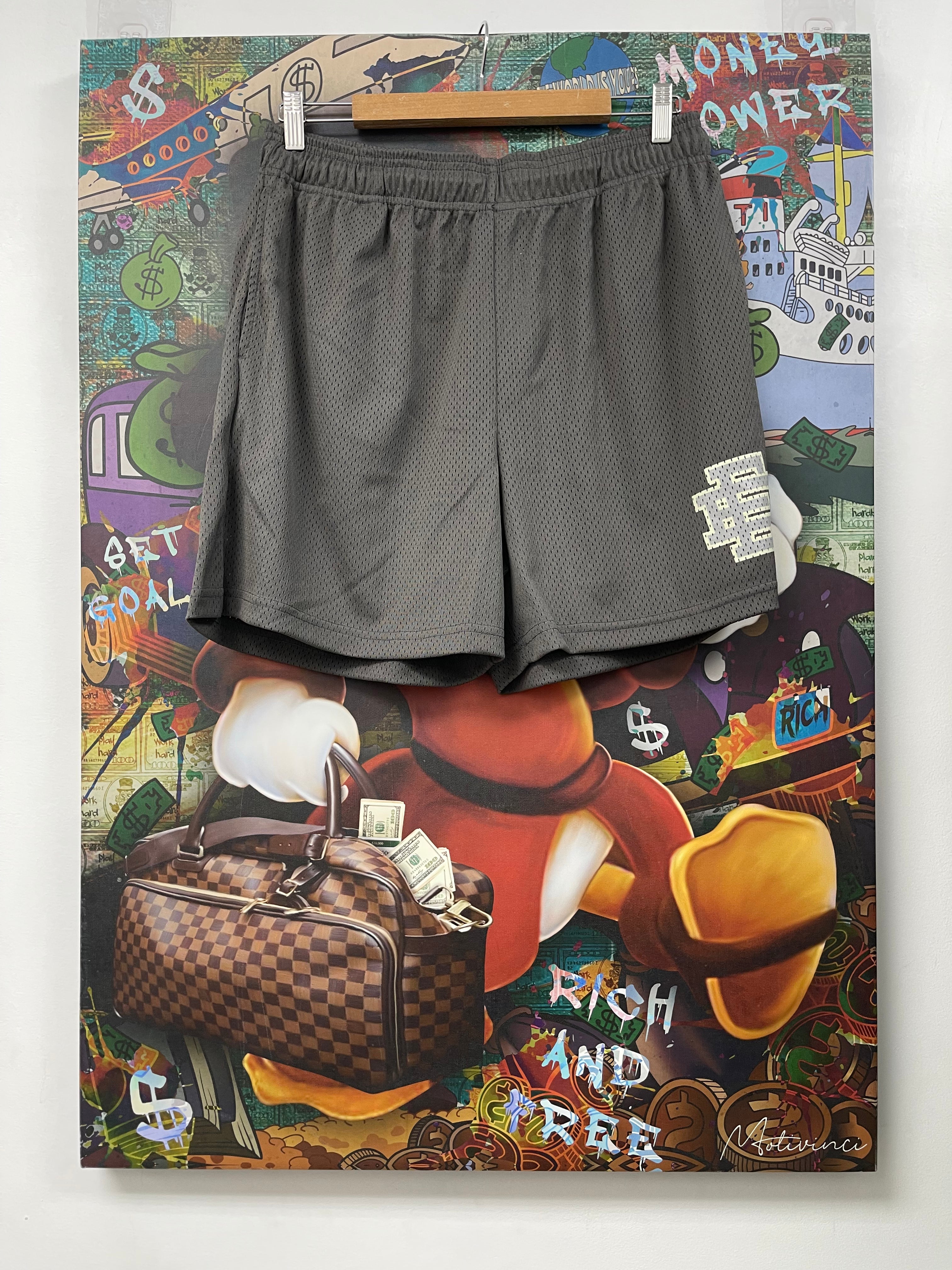 Eric Emanuel Stone Grey Cream Shorts
