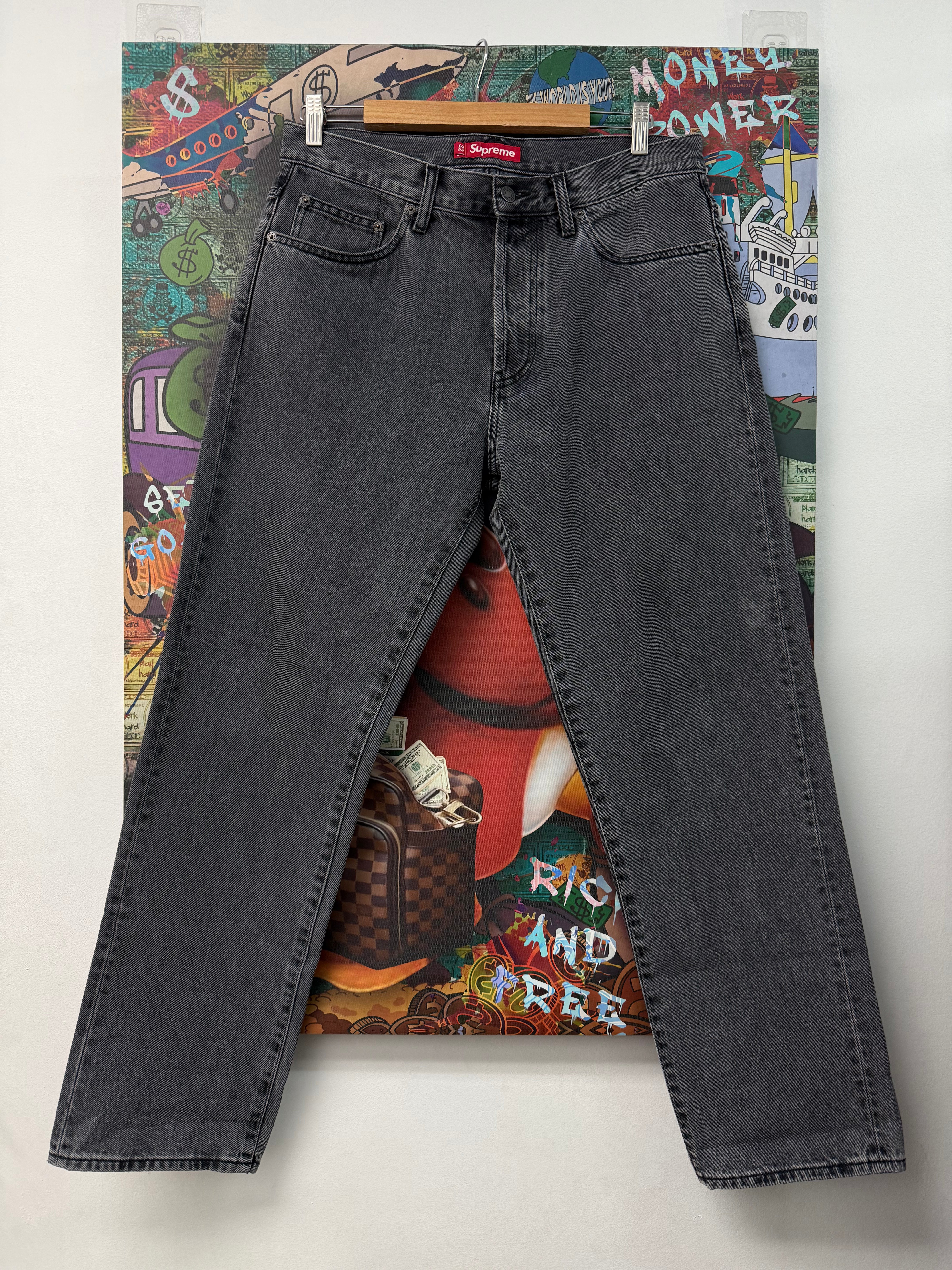 Supreme Grey Star Denim Jeans