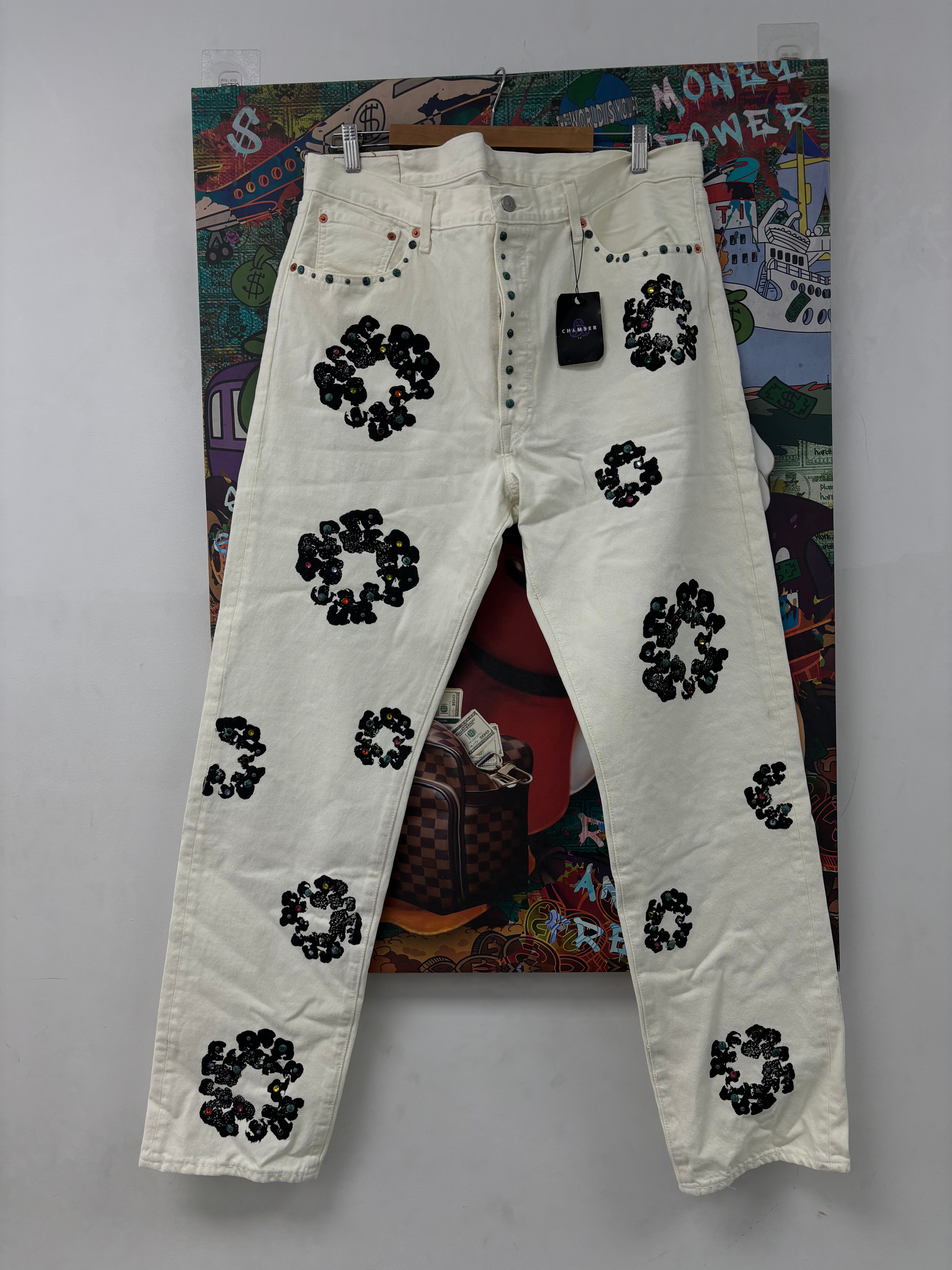 Denim Tears Studded Jeans White New 40