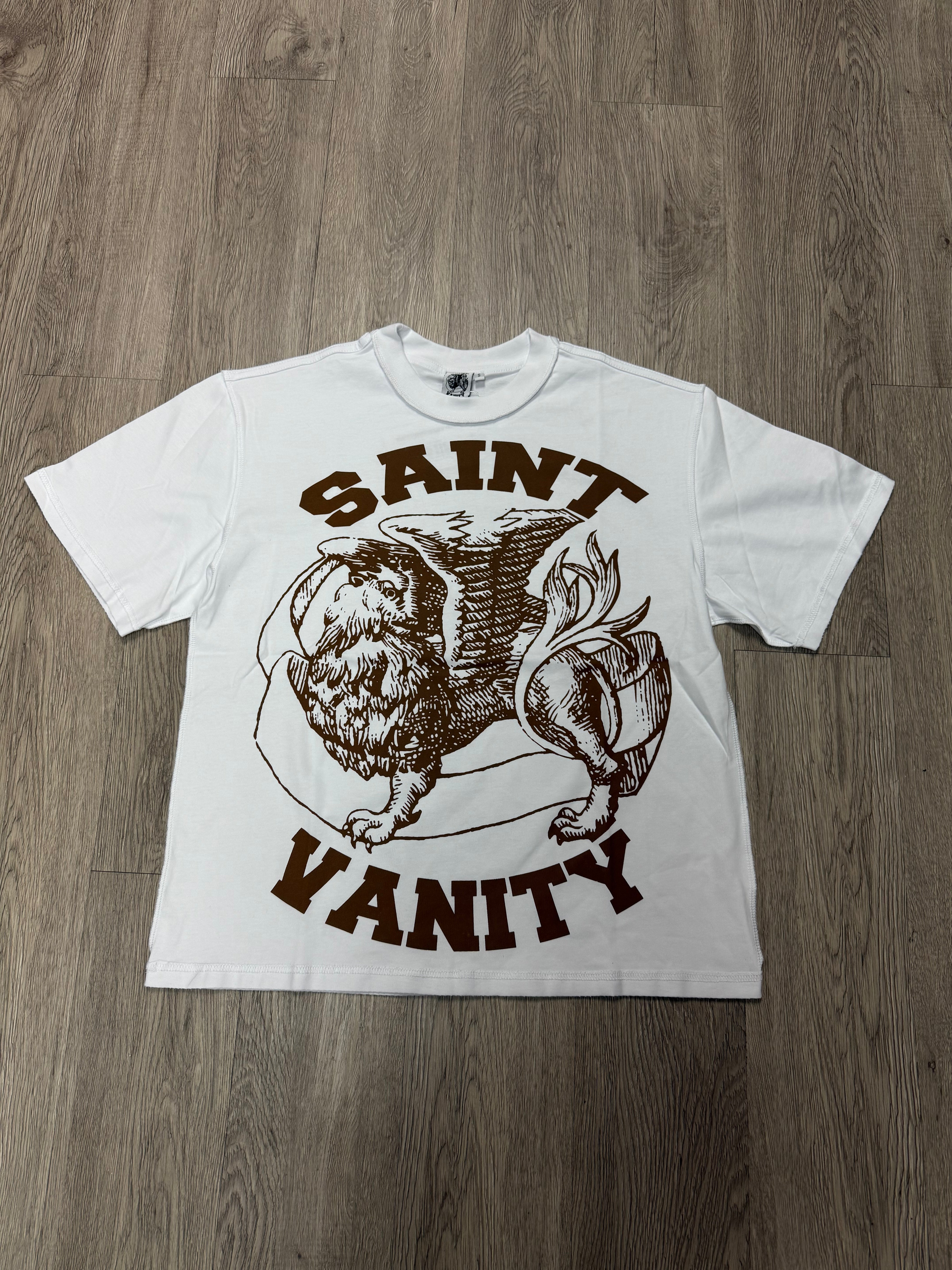 Saint Vanity "Griffin" White & Brown Tee