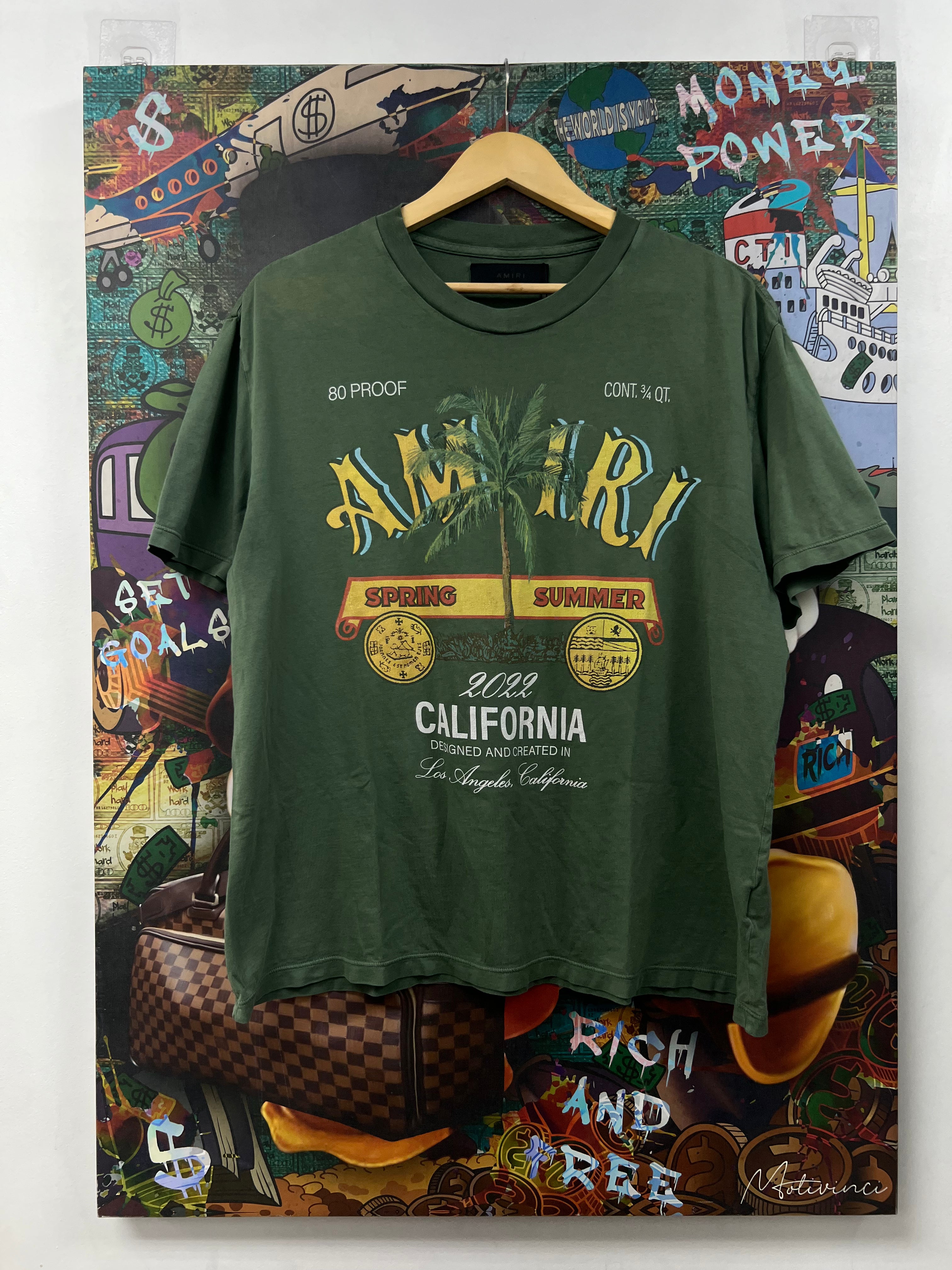 Amiri Green Palm Tree Tee