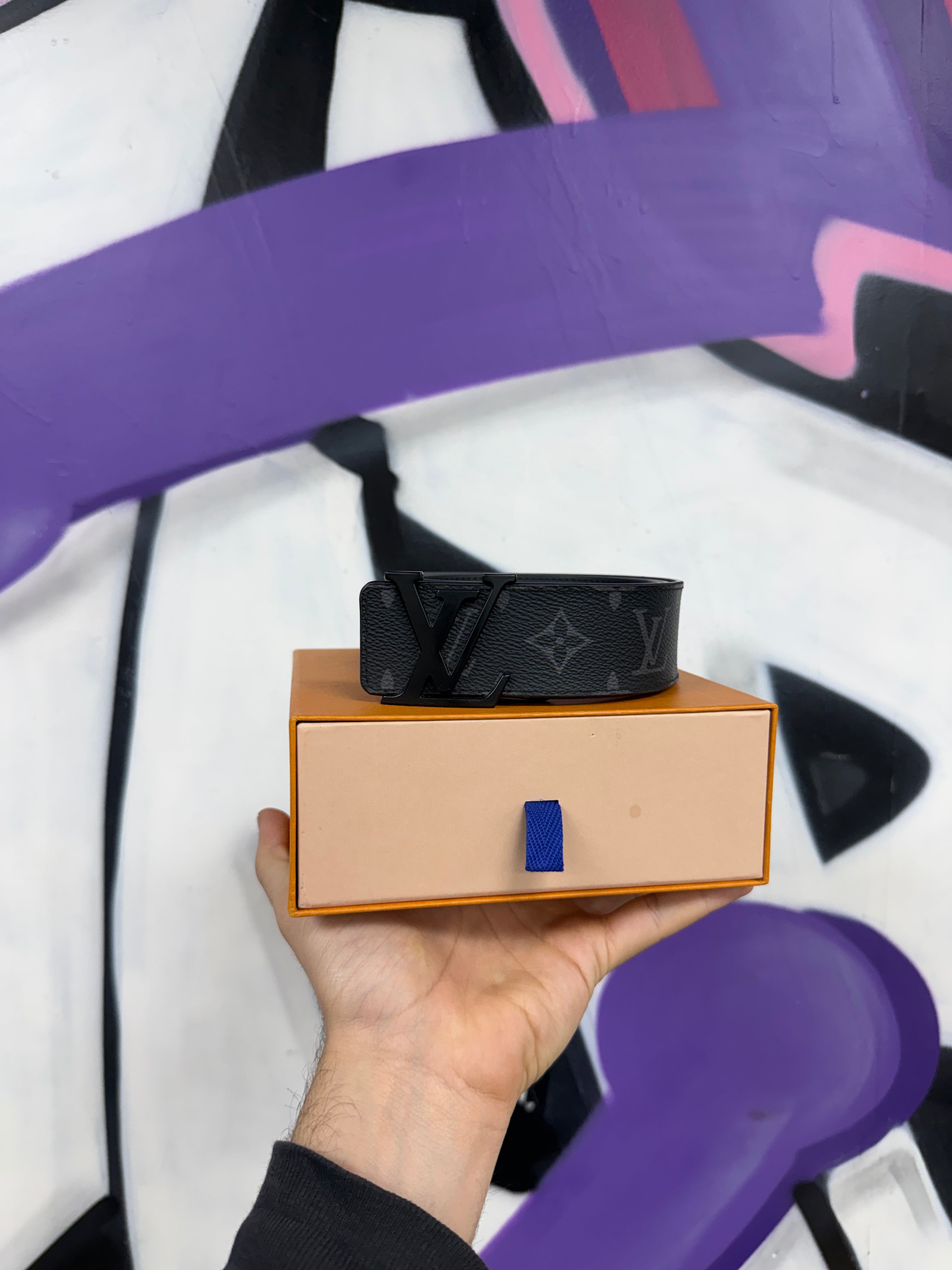 Louis Vuitton Black Monogram (95-38) Belt