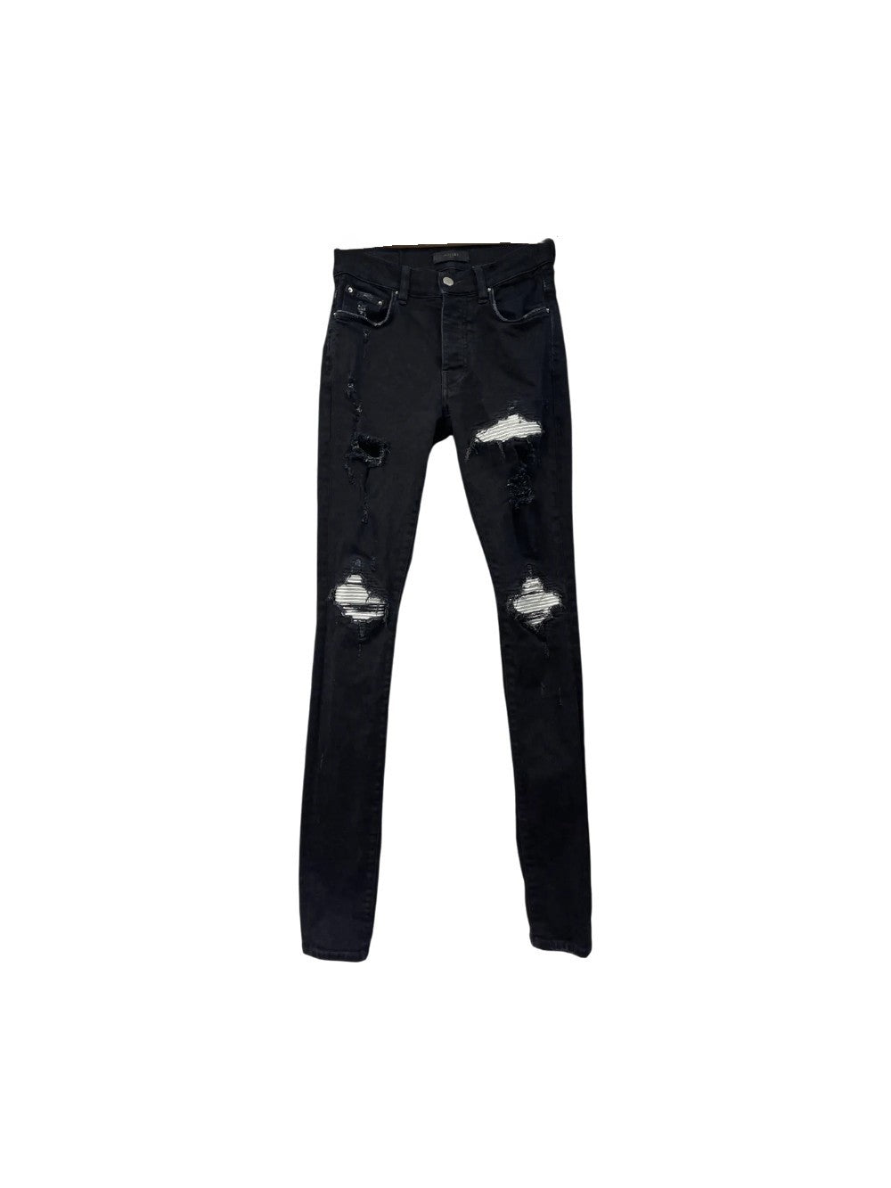 Amiri "MX1" Patch Black & Silver Jeans