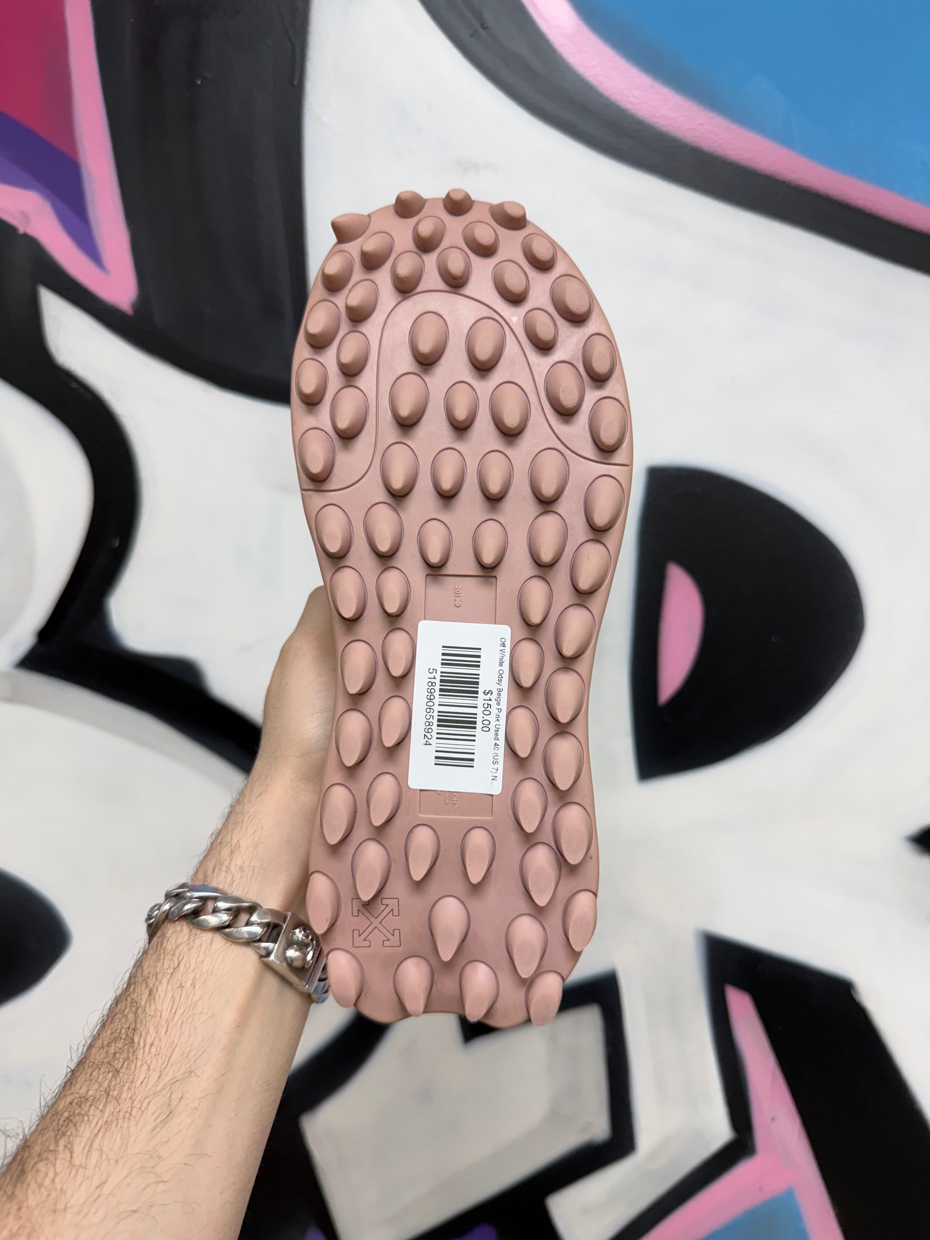Off White Odsy Beige Pink Used 40 (US 7) No Box