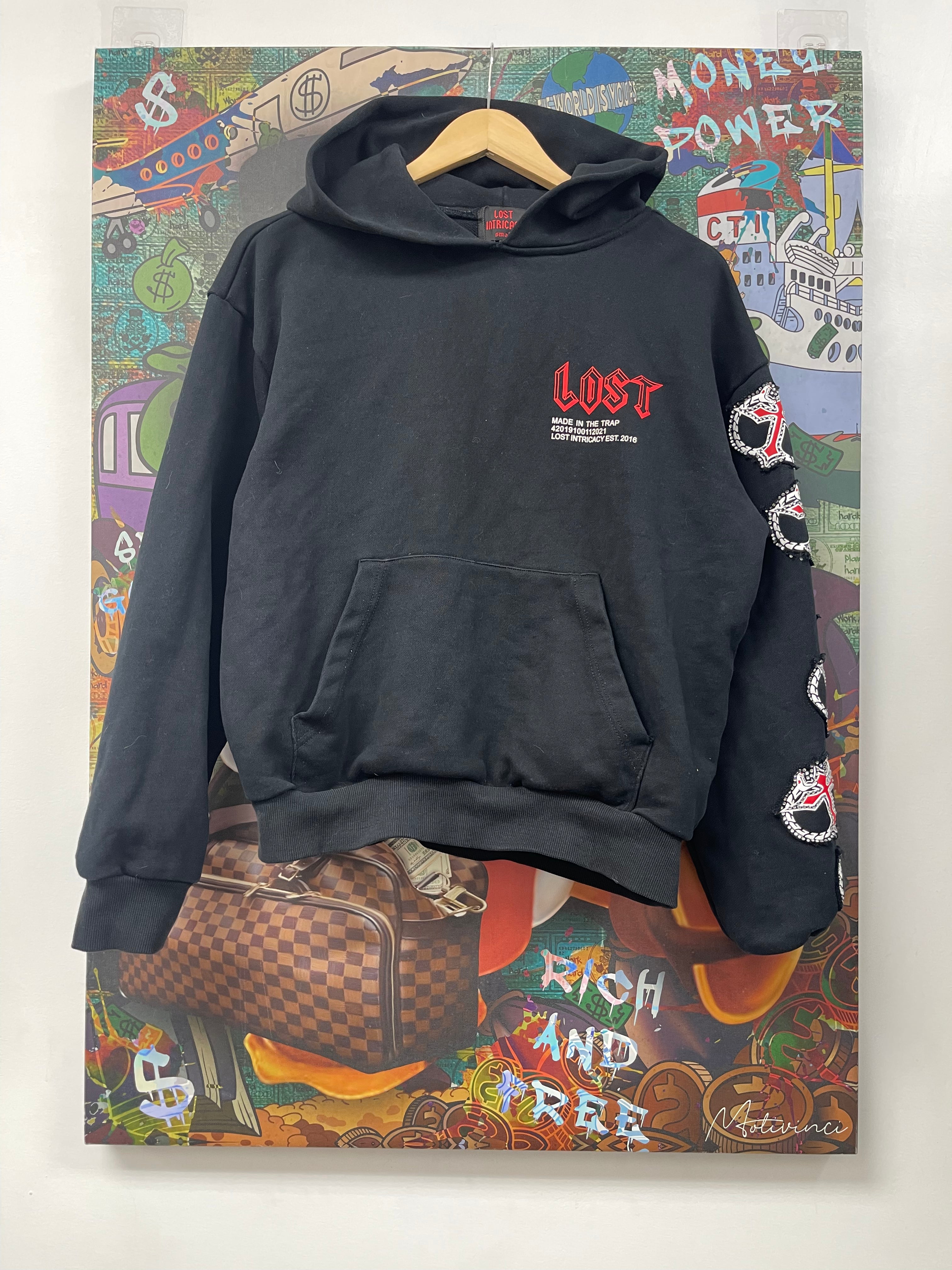 Lost Intricacy Black Red MITT Hoodie