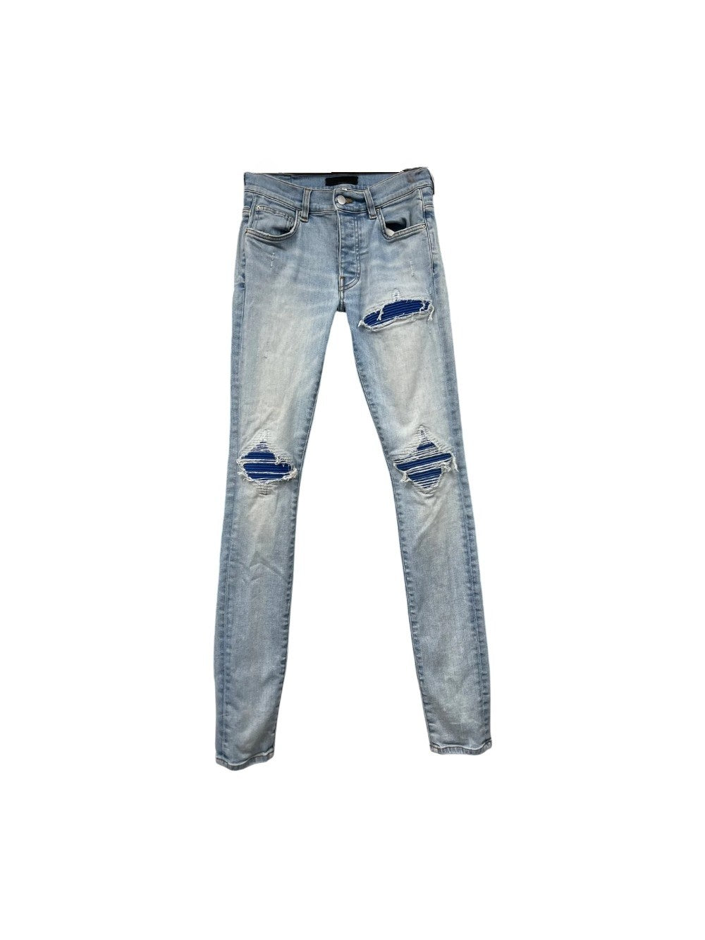 Amiri "MX1" Suede Patch Light Wash & Blue Jeans