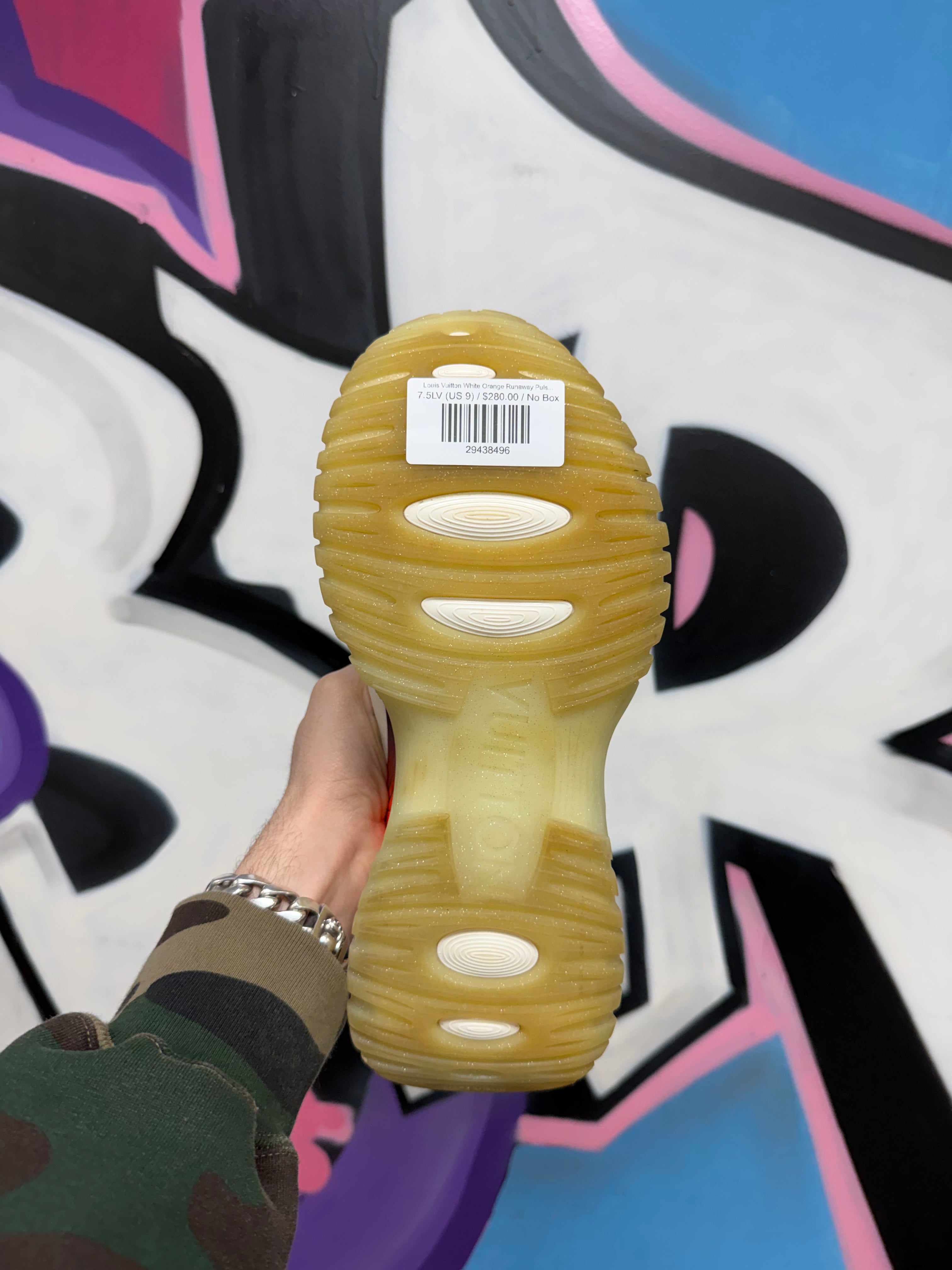 Louis Vuitton White Orange Runaway Pulse Sneakers
