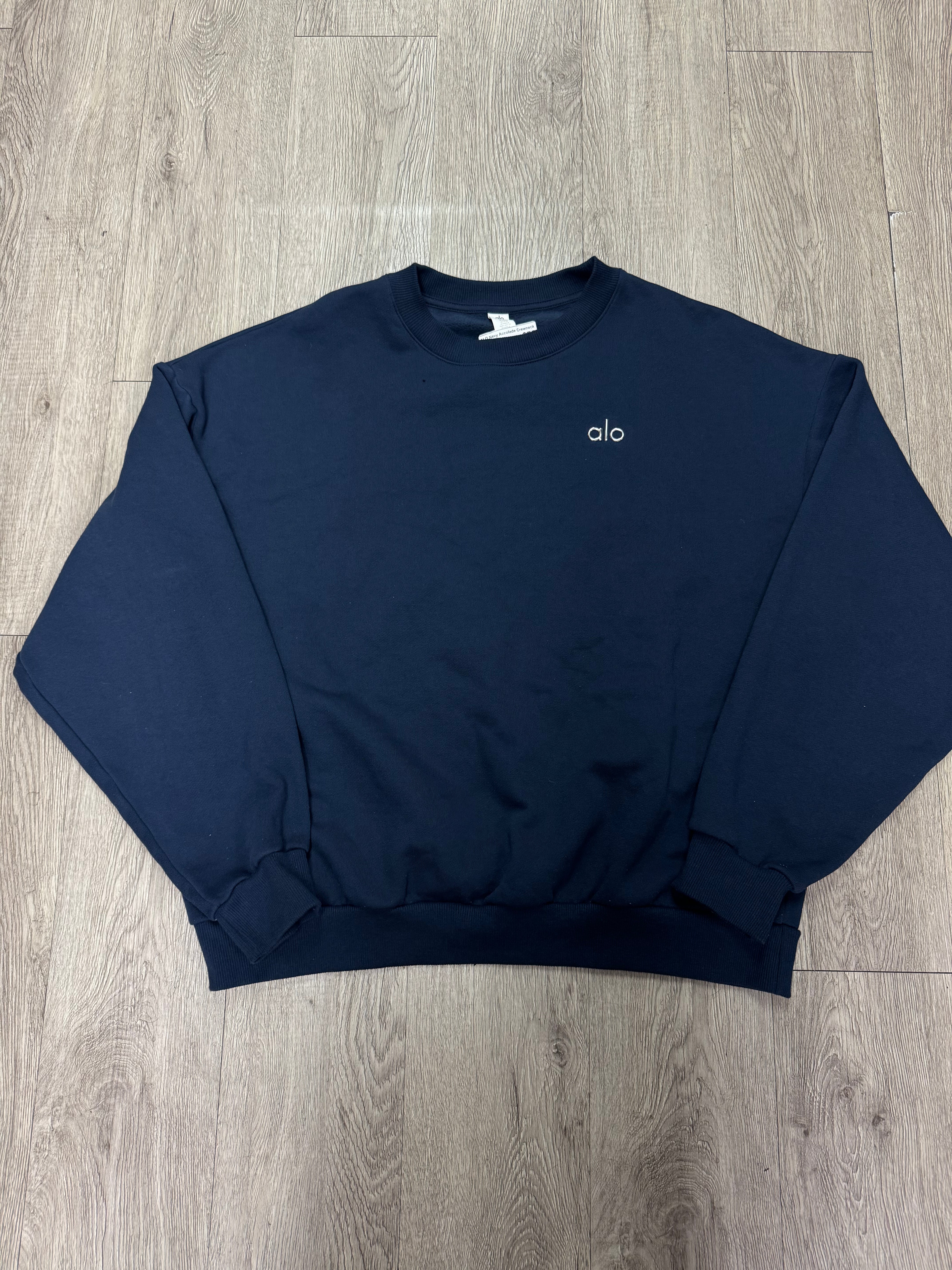 ALO Navy Accolade Crewneck