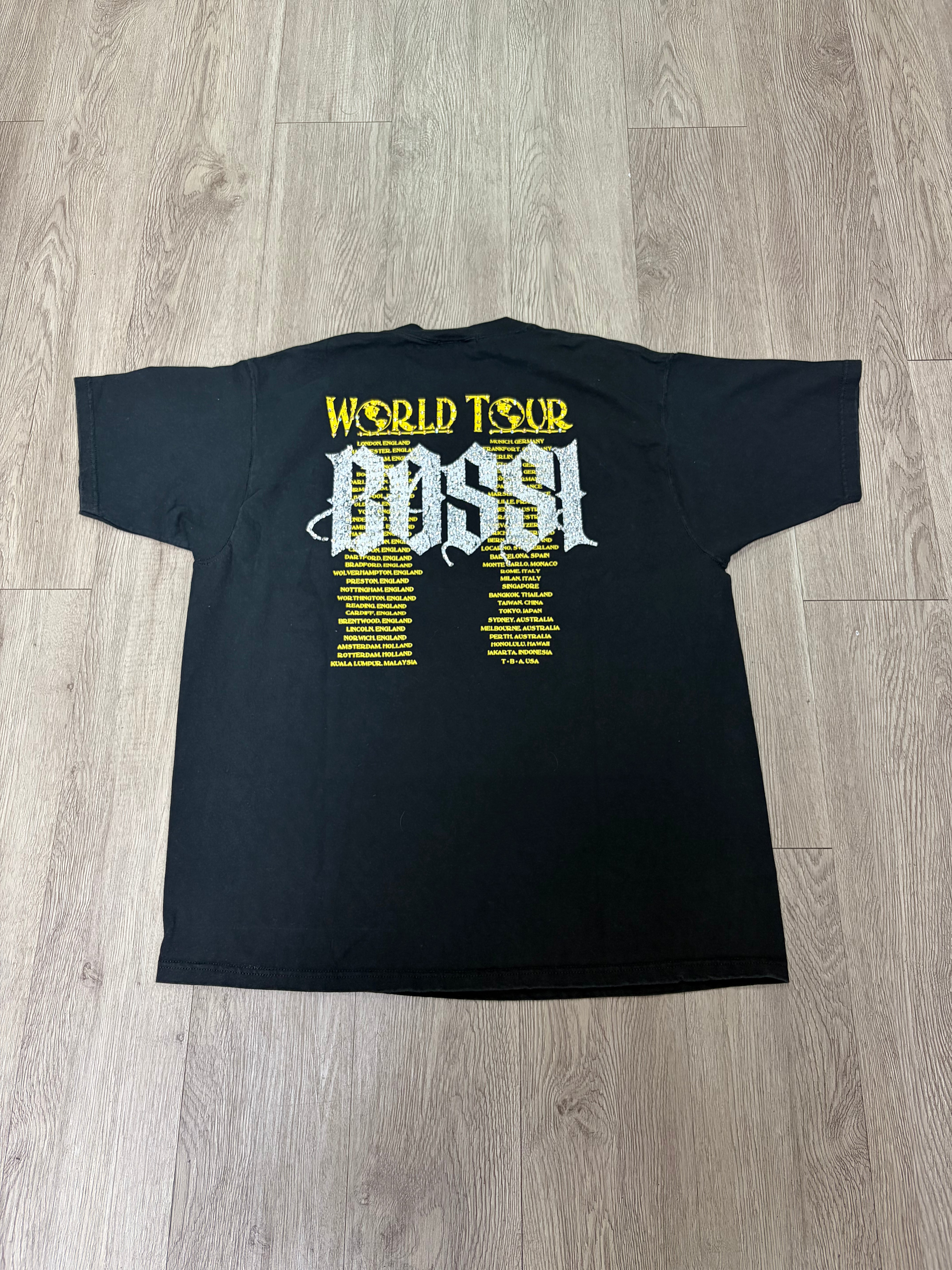 Bossi Black Yellow Commodores Rhinestone Tee