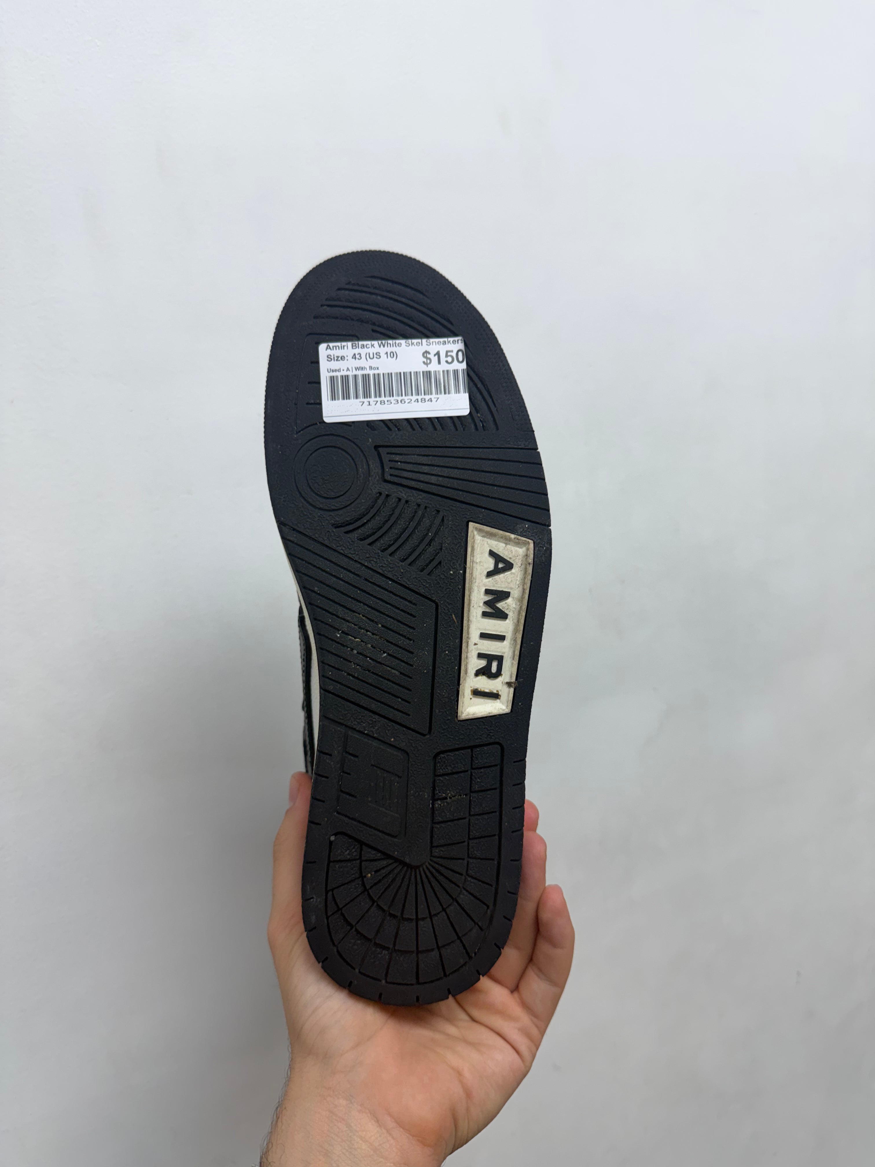 Amiri Black White Skel Sneakers