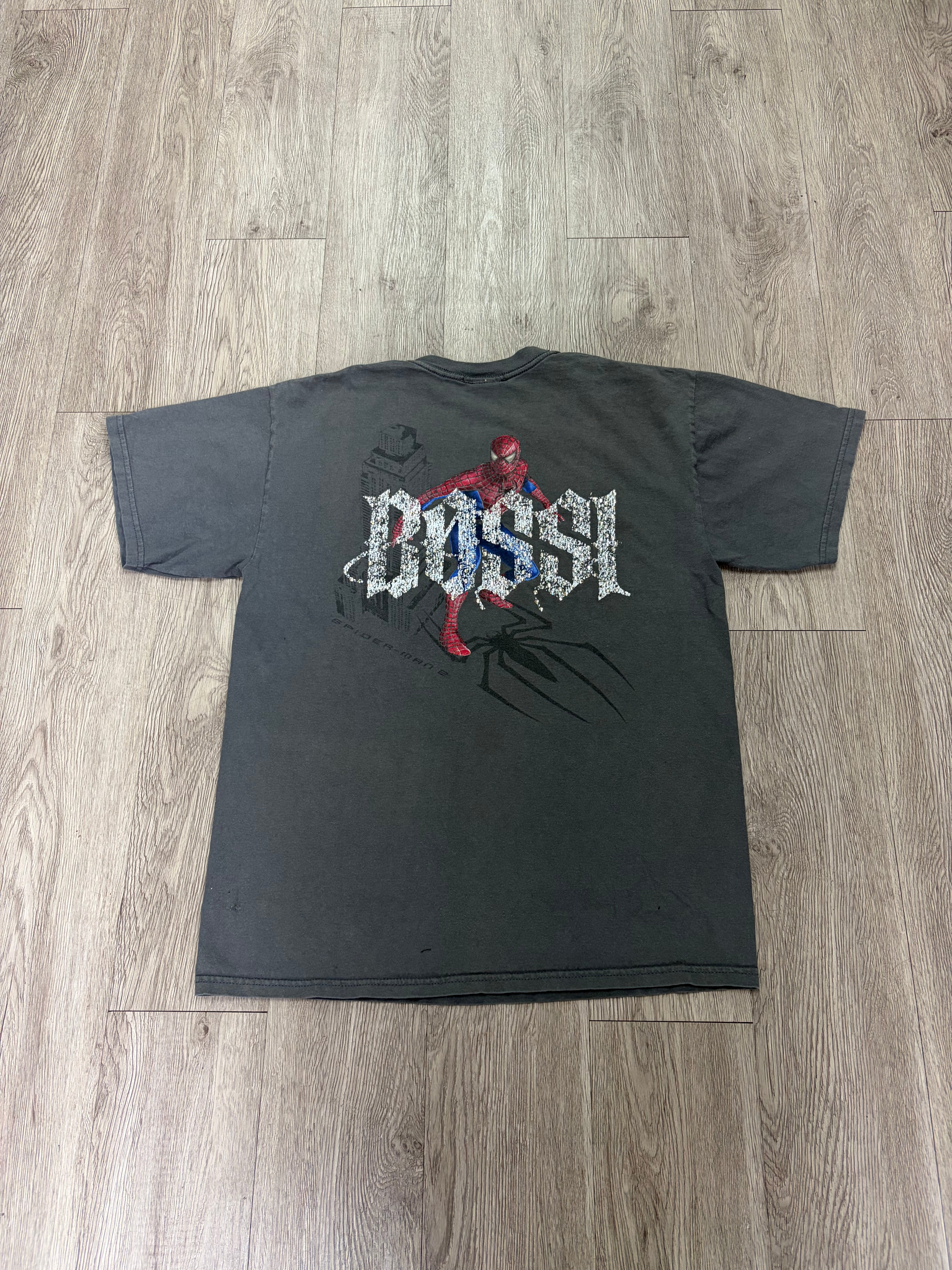 Bossi Grey Spider-Man Rhinestone Tee