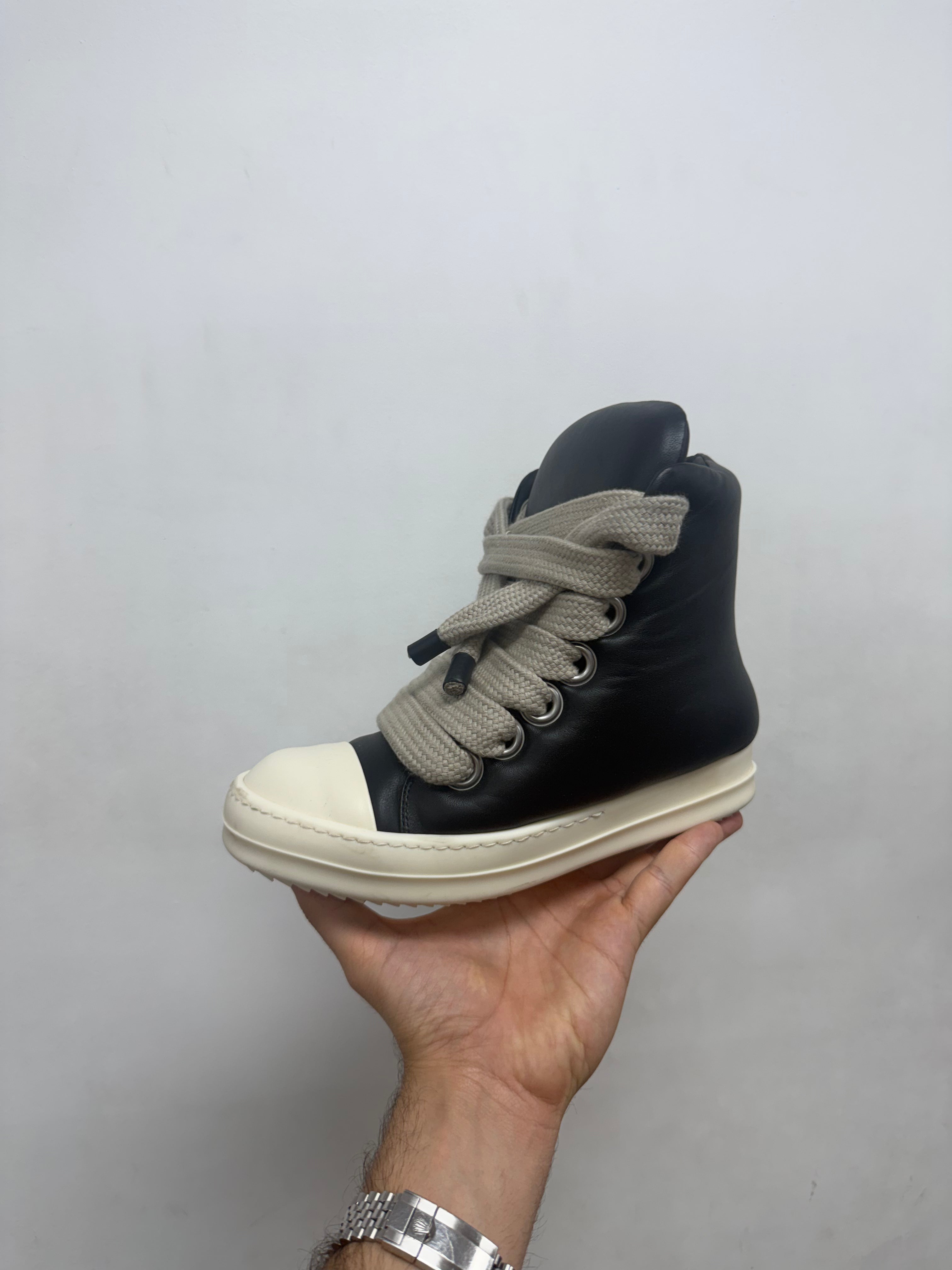 Rick Owens Padded Jumbo Lace Ramone High Sneakers
