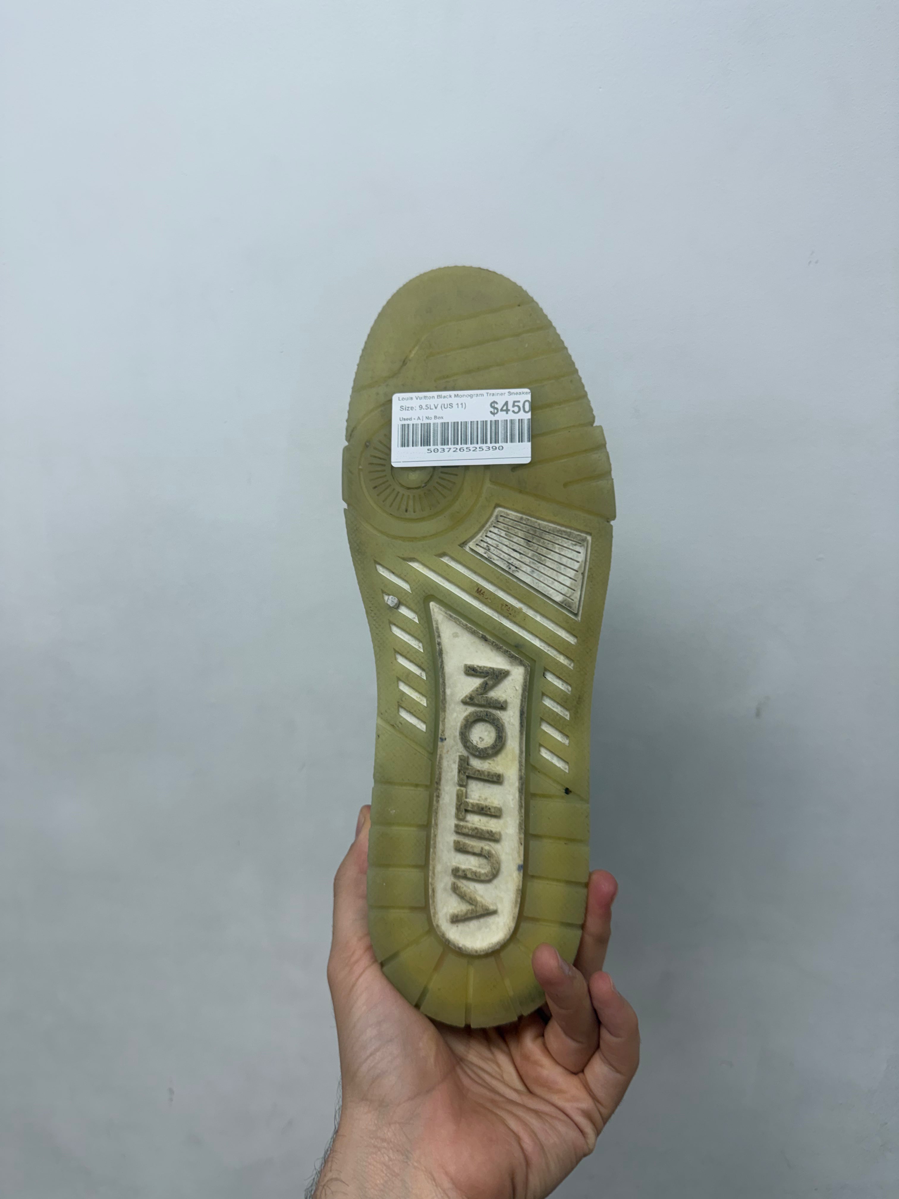 Louis Vuitton Black Monogram Trainer Sneakers