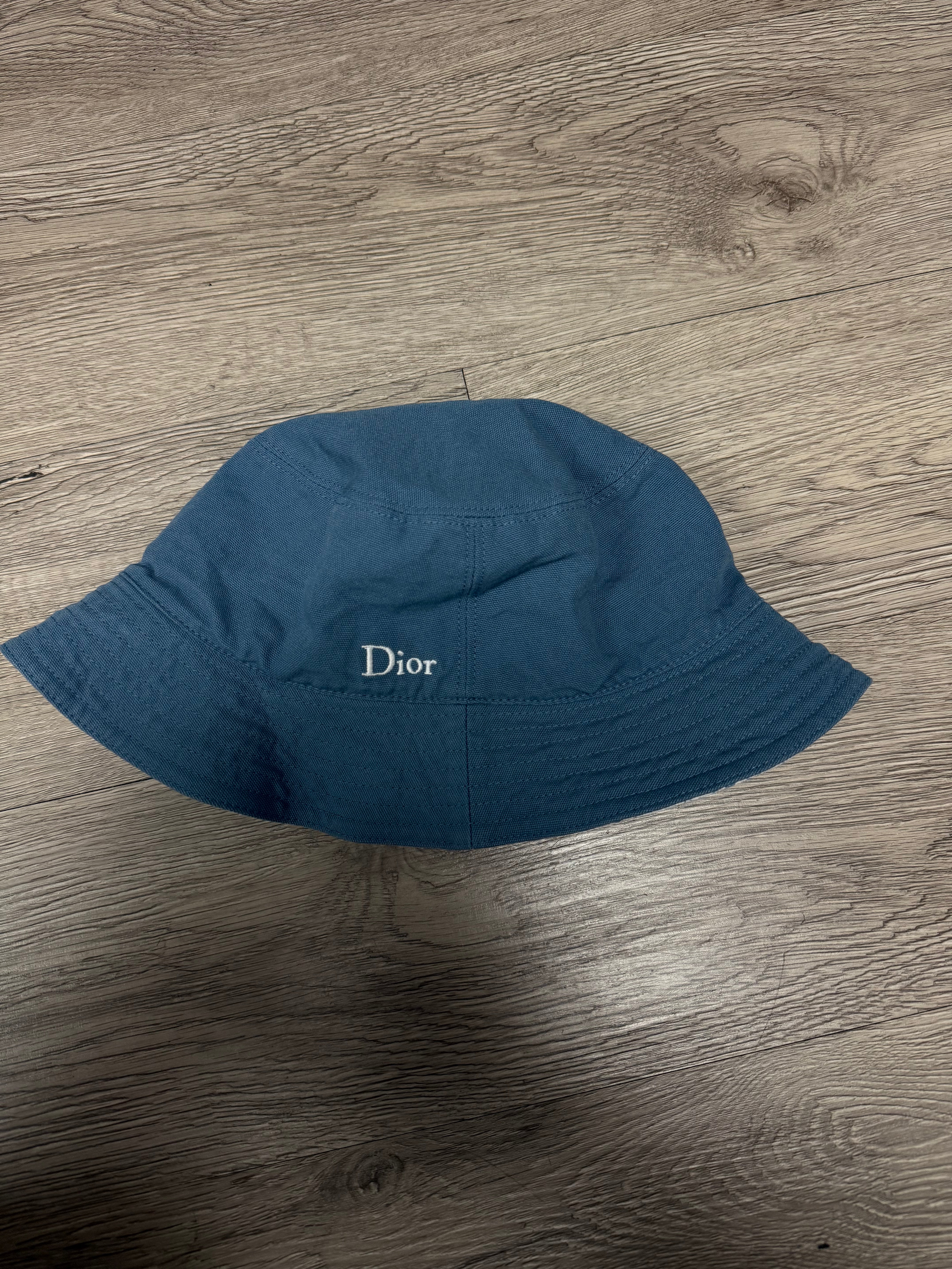 Dior Reversible Bucket Hat Blue Used