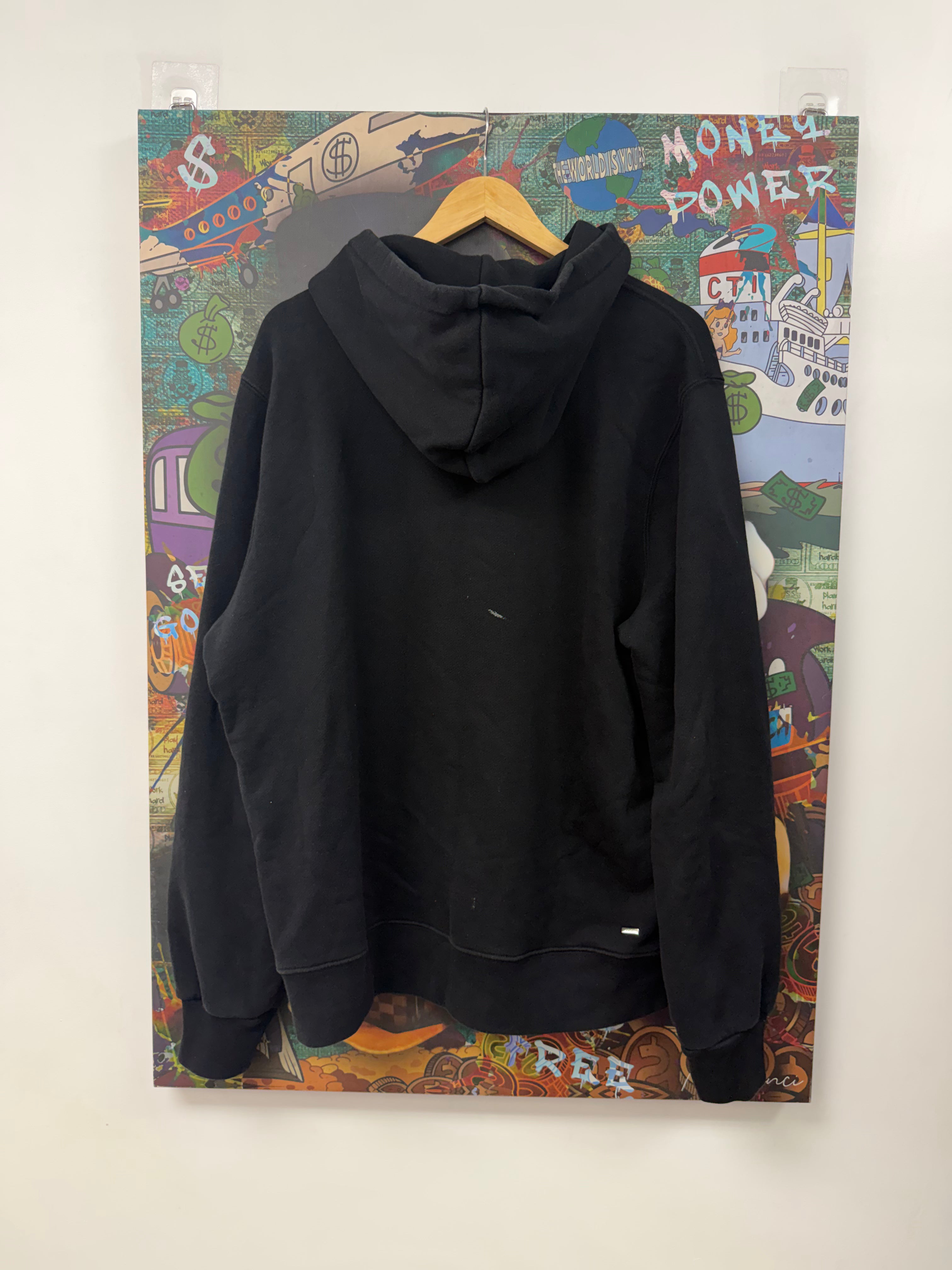 Amiri Black White 3 Star Side Logo Hoodie