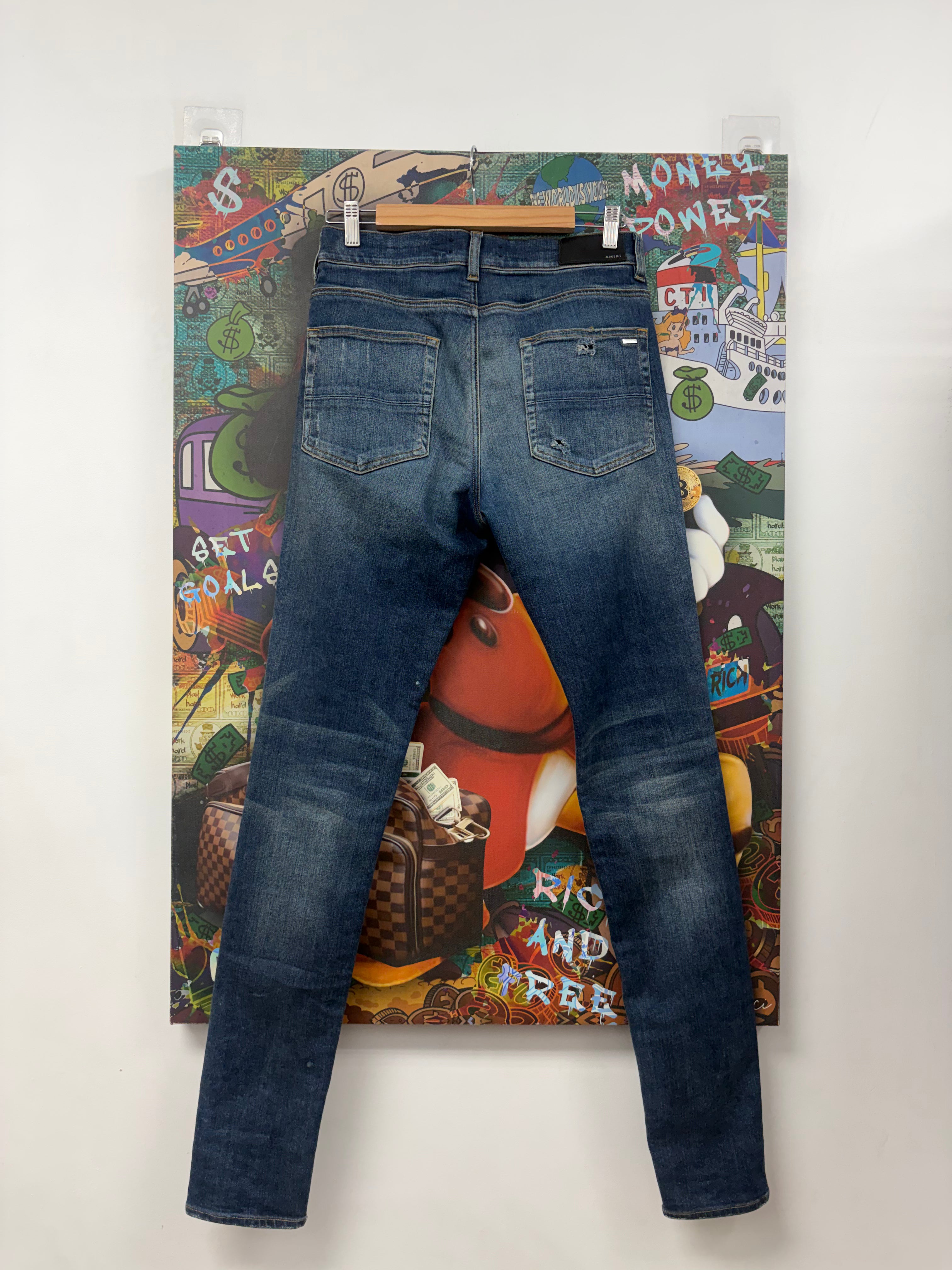 Amiri MX1 Deep Classic Black Patch Jeans