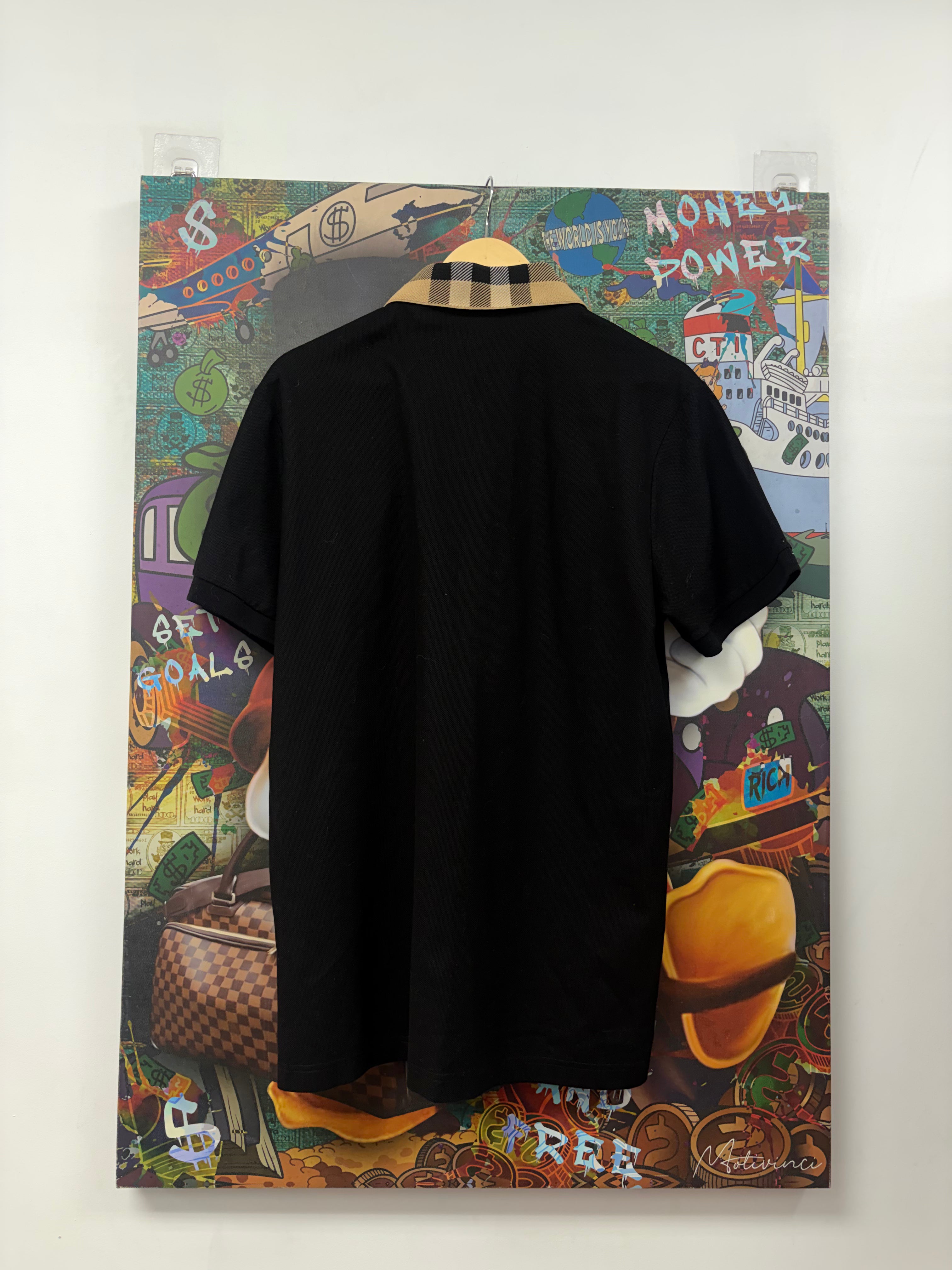Burberry Black Collar Logo Polo